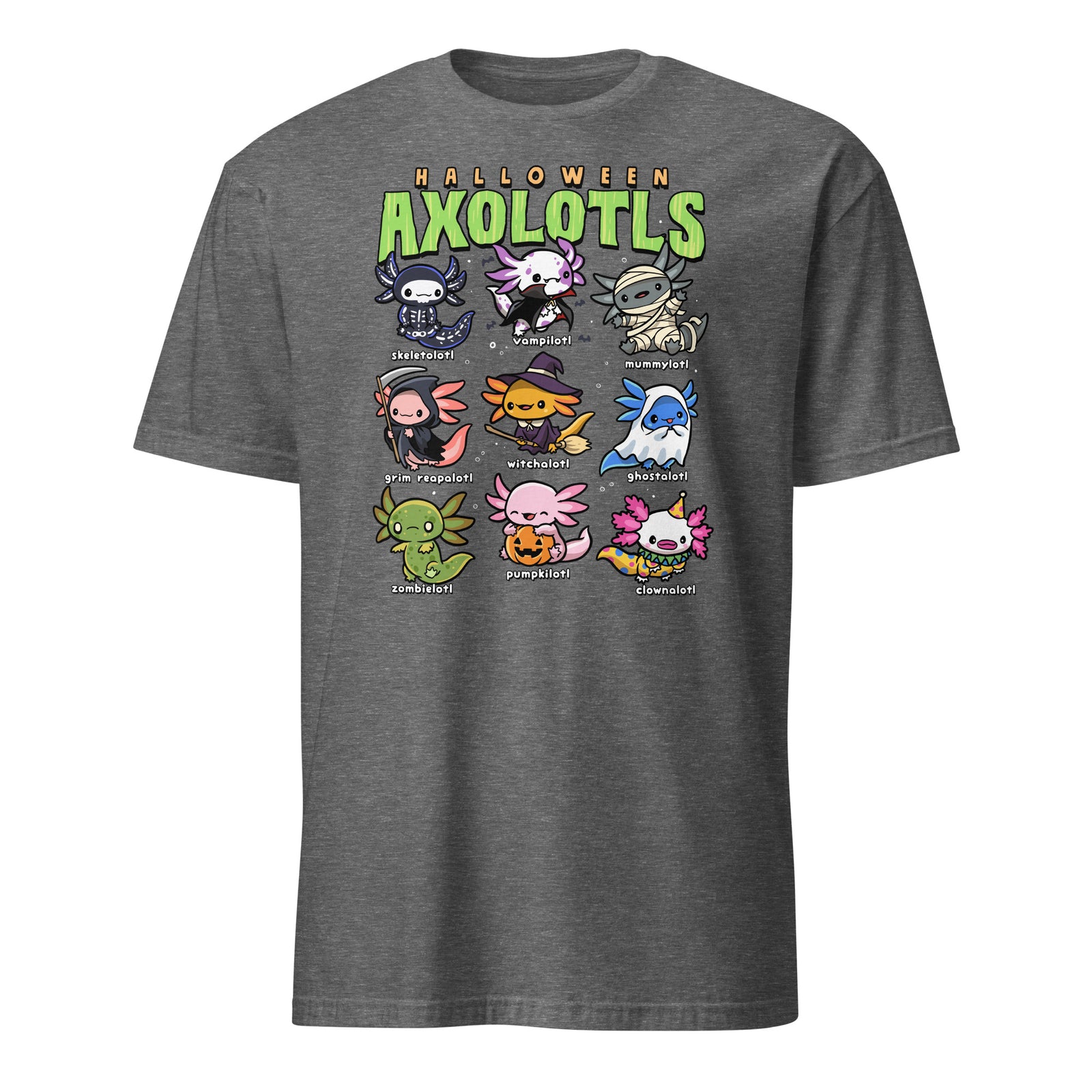 Halloween Axolotl Shirt Creepy Axolotls Trick or Treat Alotl T-Shirt Size S-3XL
