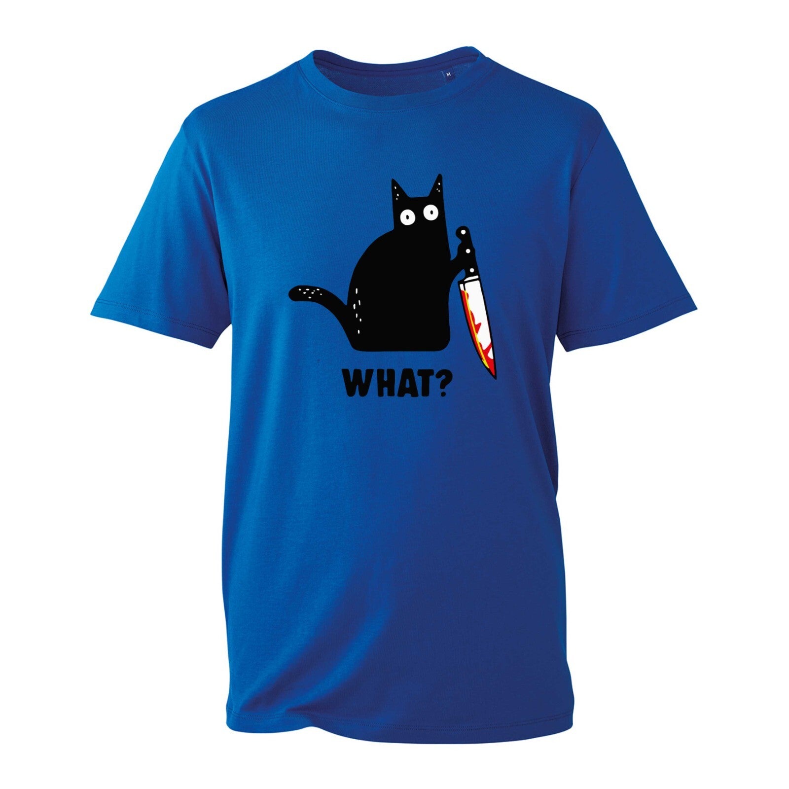 What Cat Halloween T-Shirt, Horror Black Cat Trick Or Treat Halloween Unisex Top