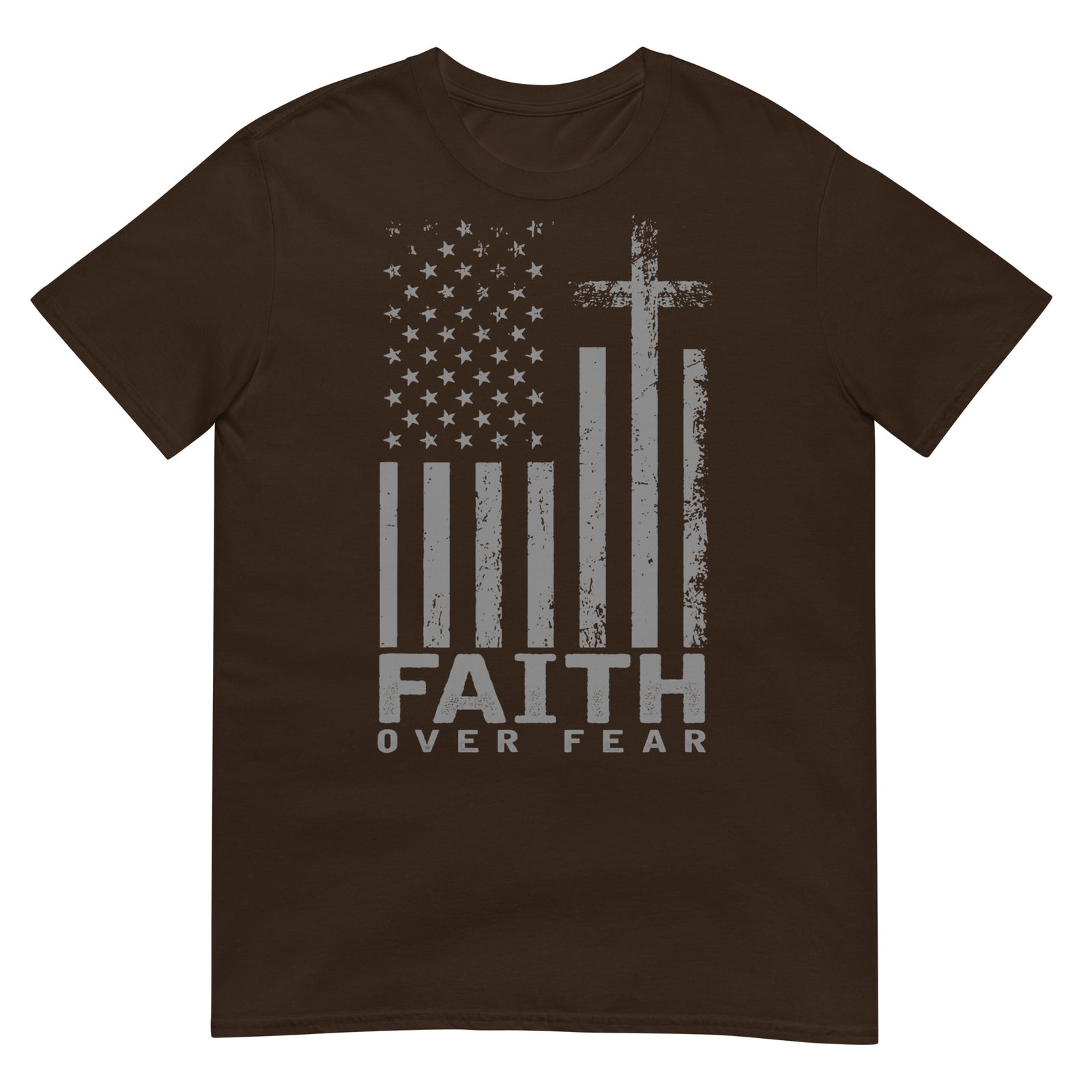 America Pride US Flag Faith Over Fear Prayer T-Shirt
