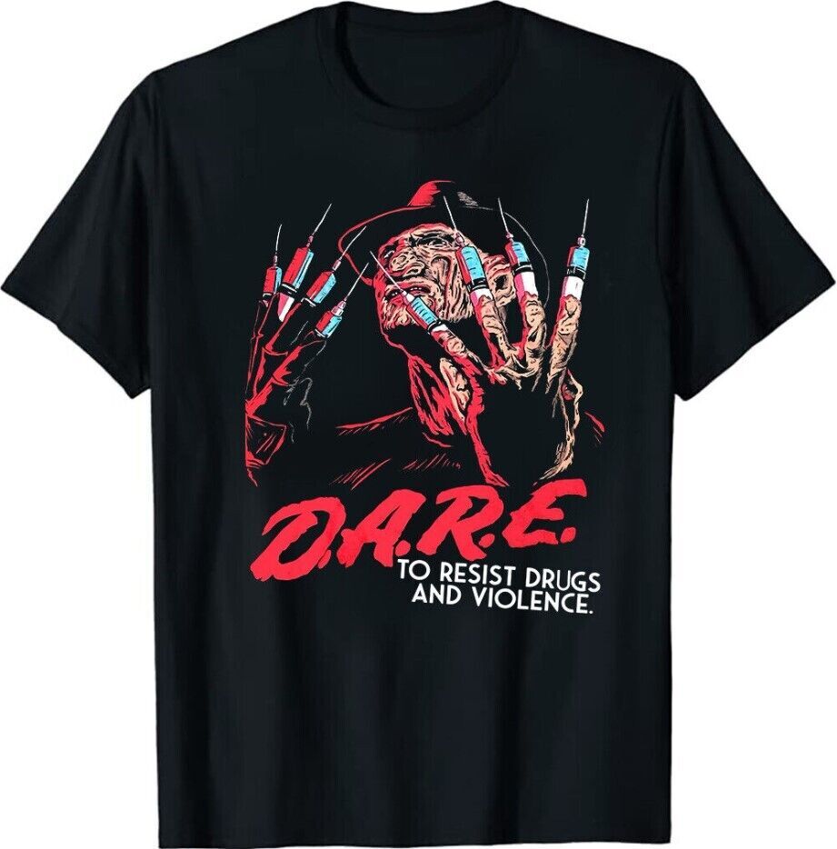 Freddy Krueger Dare Horror Movie 2020 Halloween T-Shirt Black S-5XL PP2845