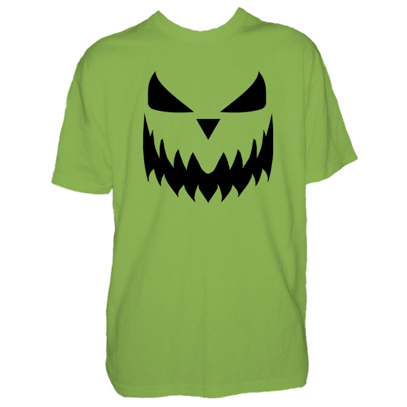 Mens Halloween Pumpkin Face Tshirt - New Scary Trick Or Treat Costume Shirt
