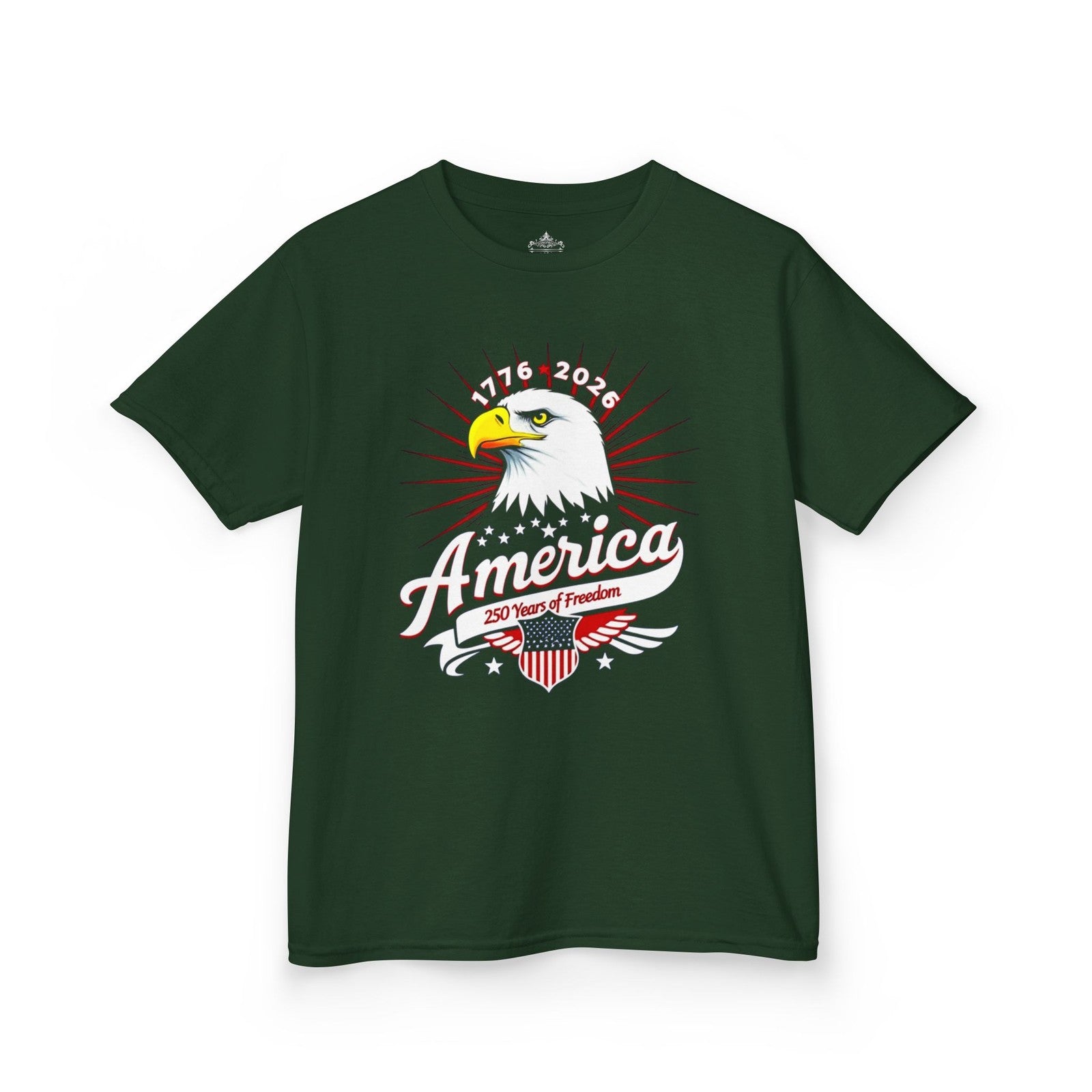 America Eagle Kids Tee, Patriotic Youth Shirt with Bald Eagle