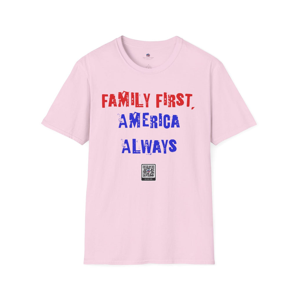 "America First, Family Always" Patriotic T-Shirt