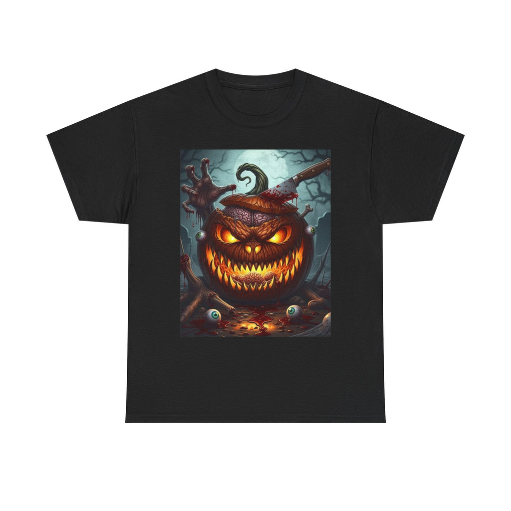 Halloween Pumpkin Graphic Tee, Unisex Spooky Season Apparel Trick or Treat Shirt