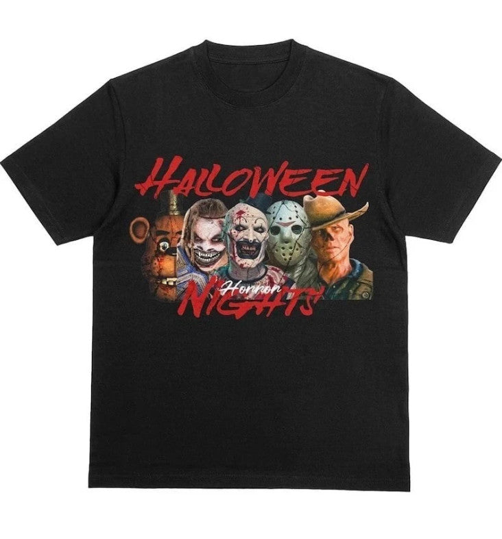 Halloween Horror Nights 2025 Womens or Mens Crewneck T Shirt Tee