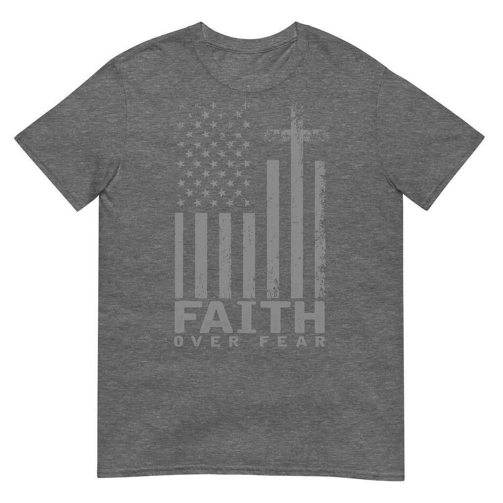 America Pride US Flag Faith Over Fear Prayer T-Shirt