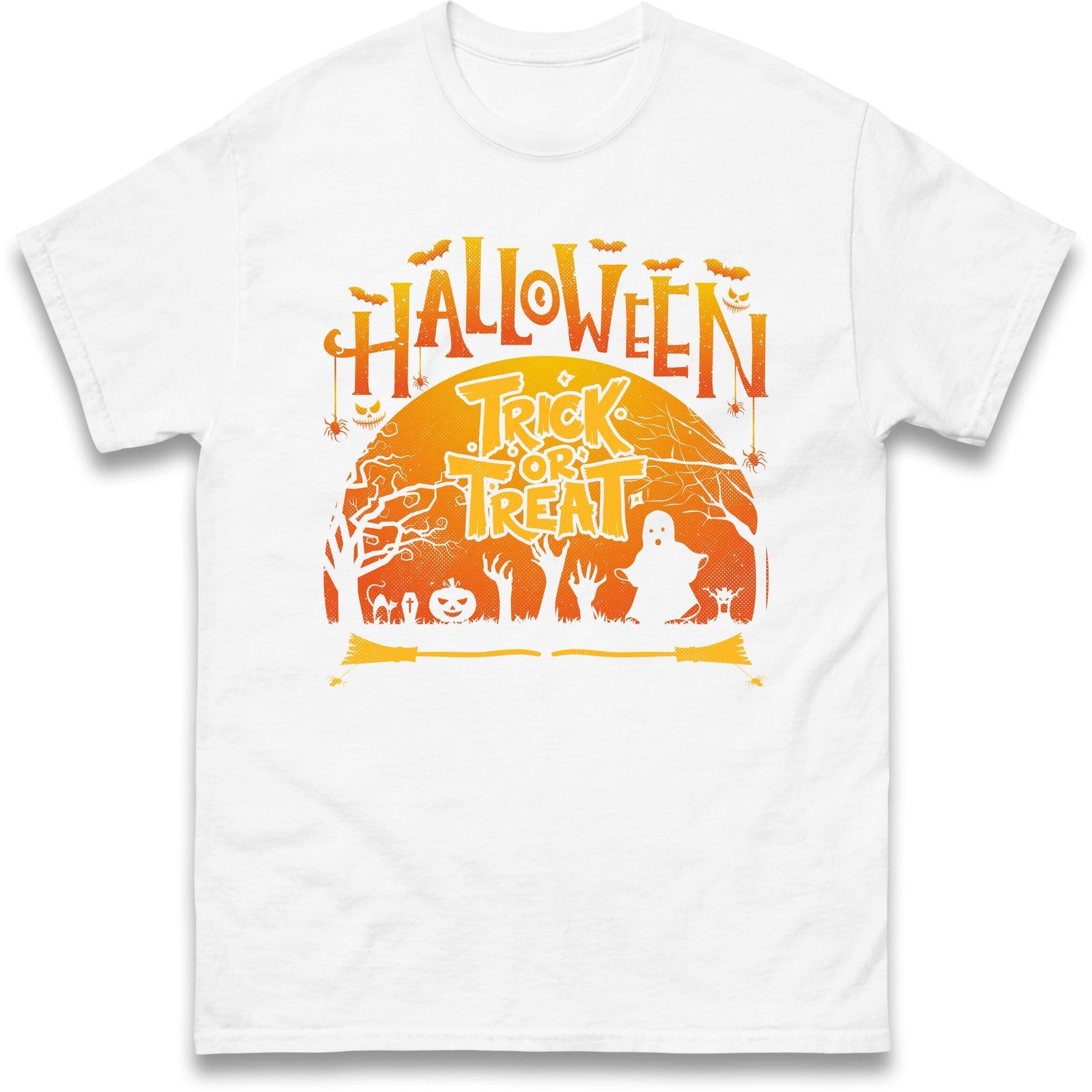 Halloween Trick or Treat Pumpkin Design T Shirt,Halloween Night Party,Spooky Top