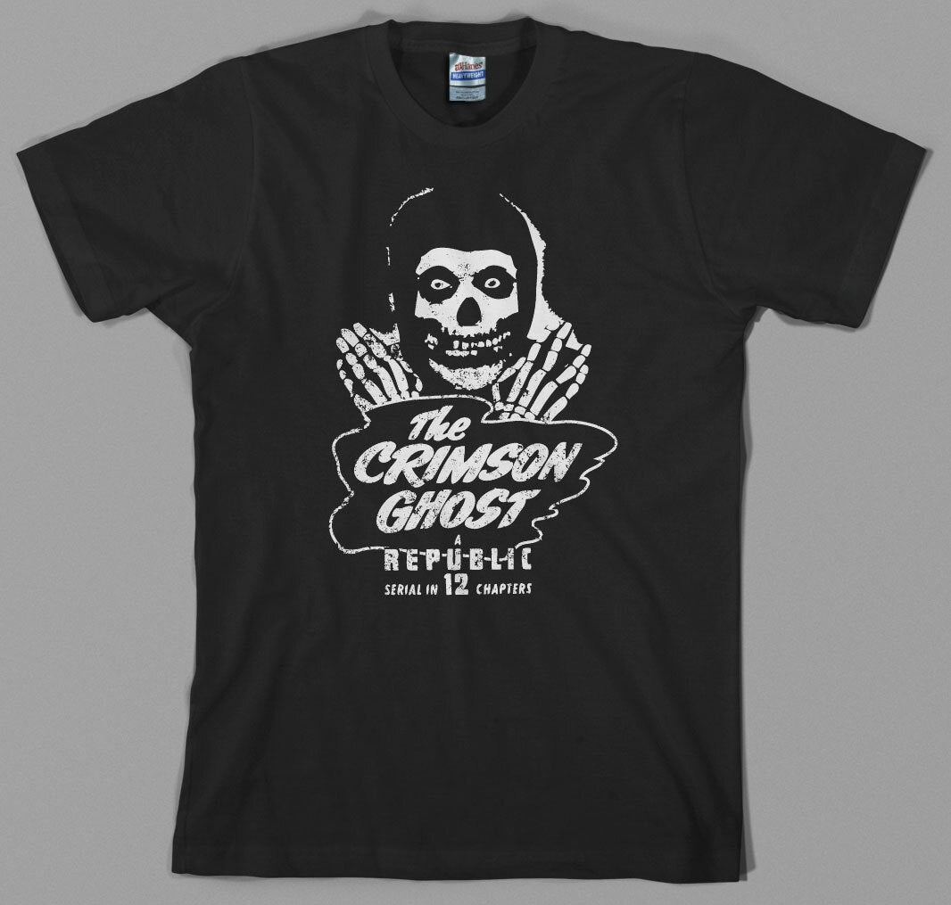 Crimson Ghost (1946) T Shirt the misfits skull serial poster sci fi horror punk