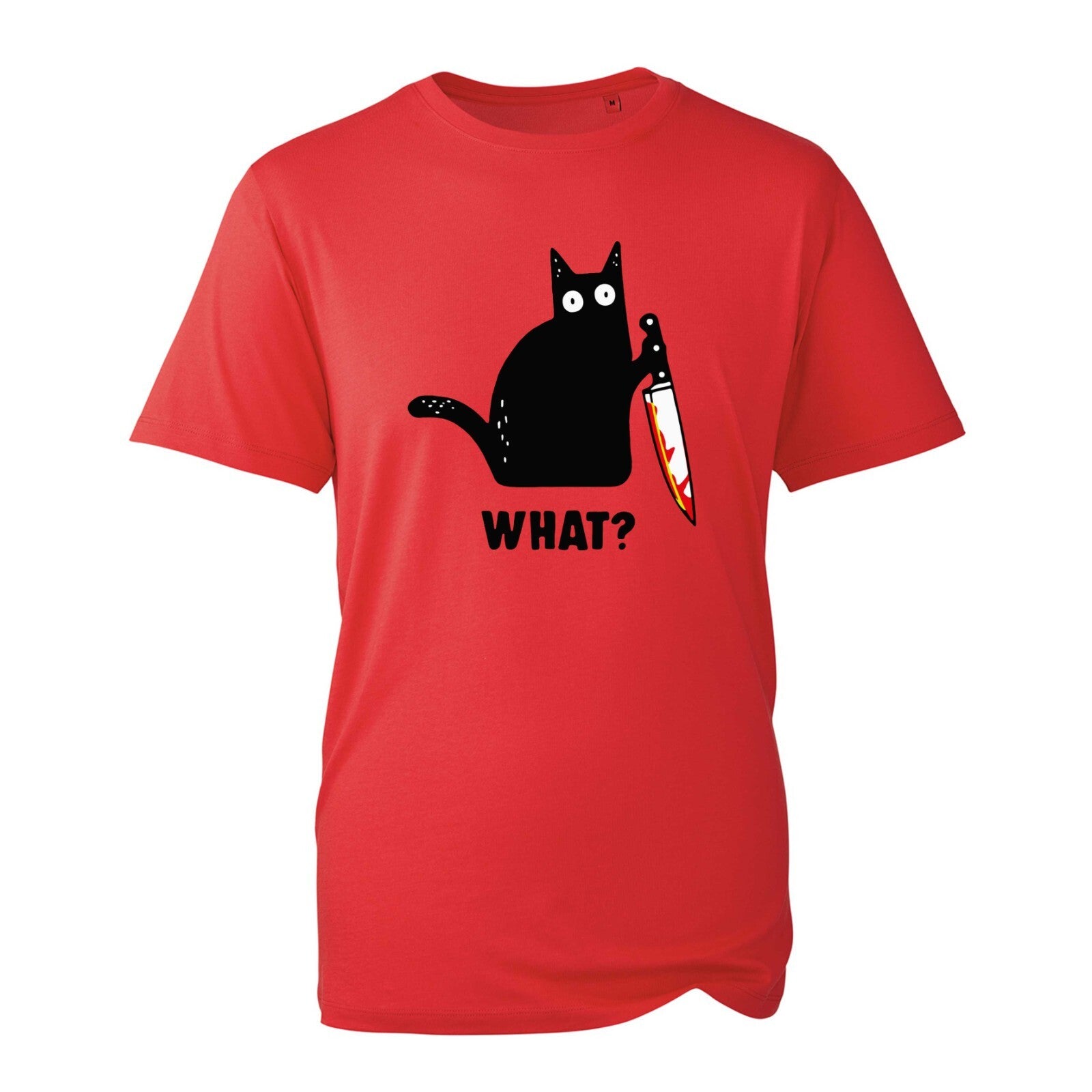 What Cat Halloween T-Shirt, Horror Black Cat Trick Or Treat Halloween Unisex Top