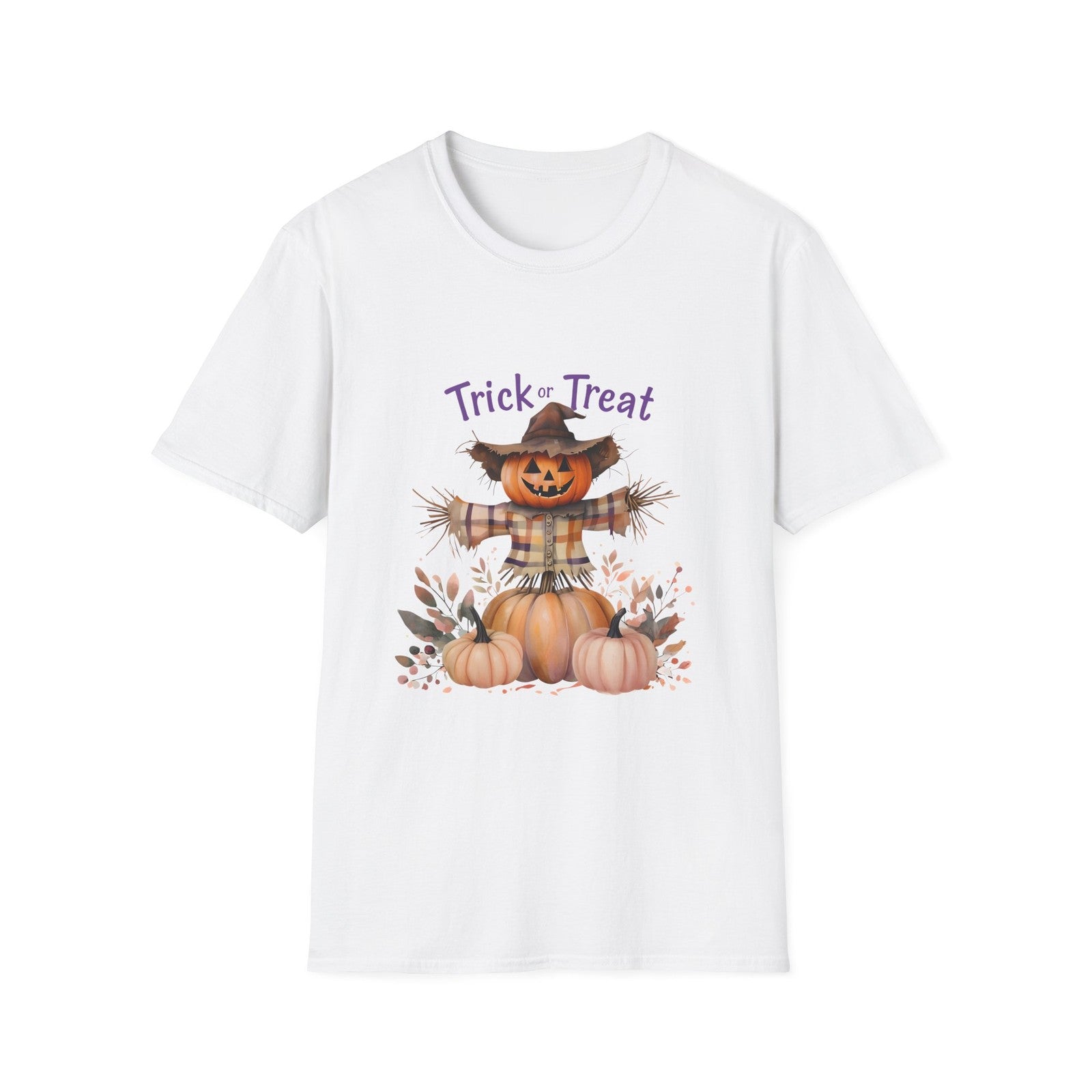 Halloween Scarecrow T-Shirt, Unisex Fall Apparel, Trick or Treat Tee