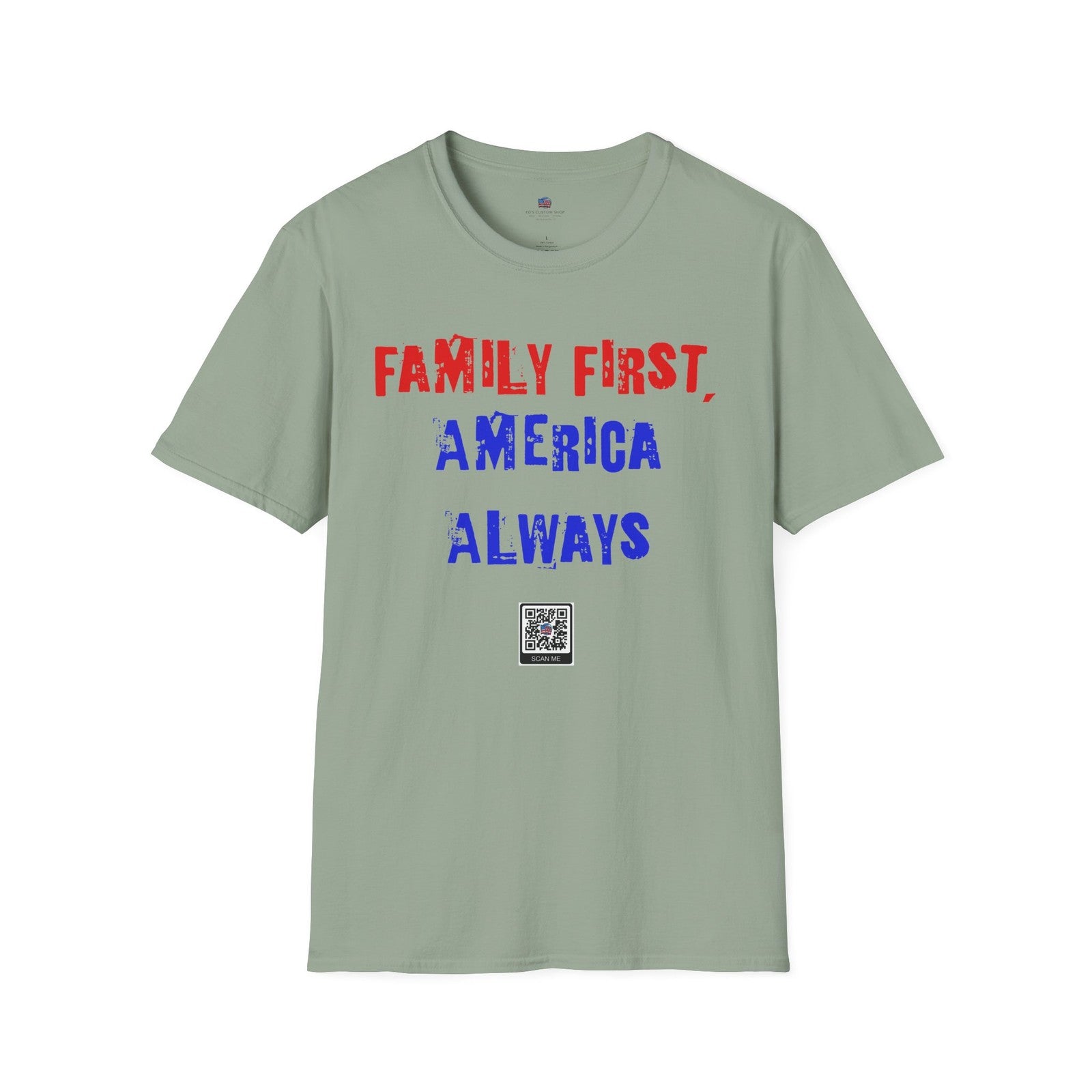 "America First, Family Always" Patriotic T-Shirt