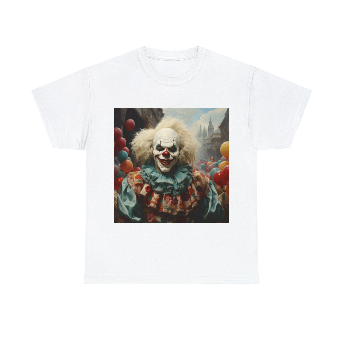 Unisex Adult T Shirt Haunted Clown Scary Horror Halloween Metal Band Gothic Emo