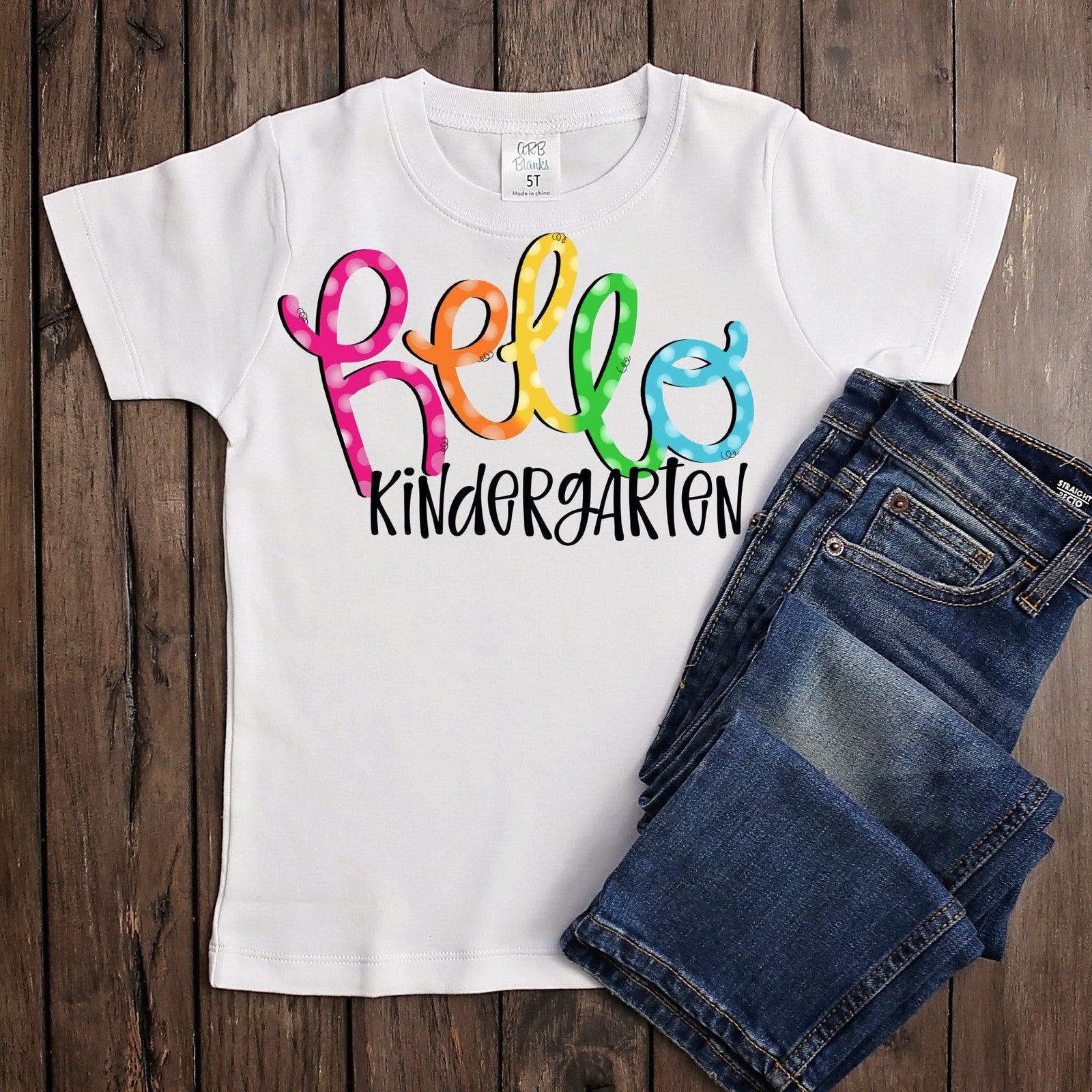 Hello Kindergarten Tee*Back to School*Sublimated