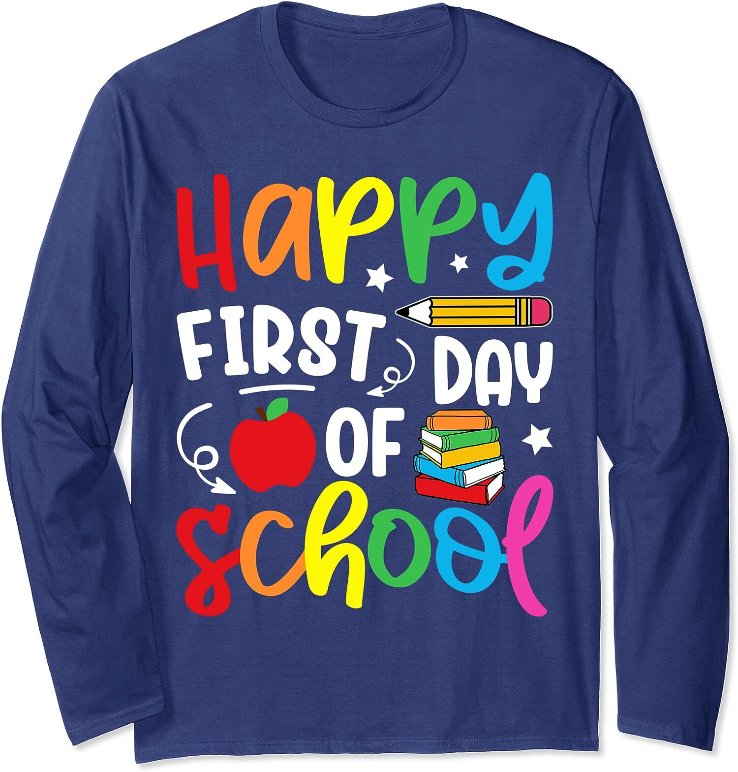 Back To School Teacher First Day Of School Kids Long Sleeve T-Shirt