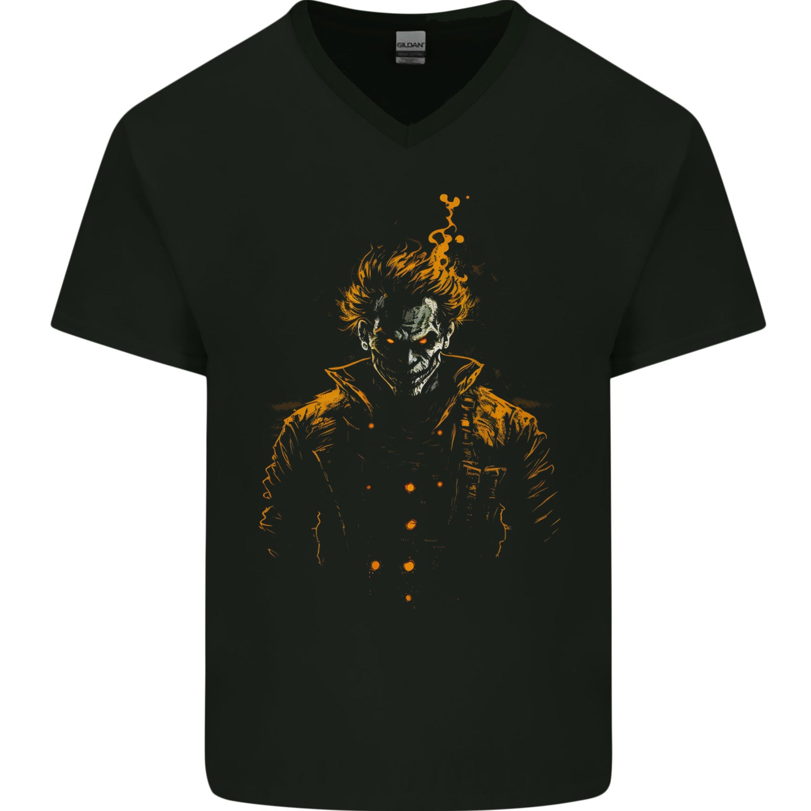An Evil Clown Halloween Horror Mens V-Neck Cotton T-Shirt