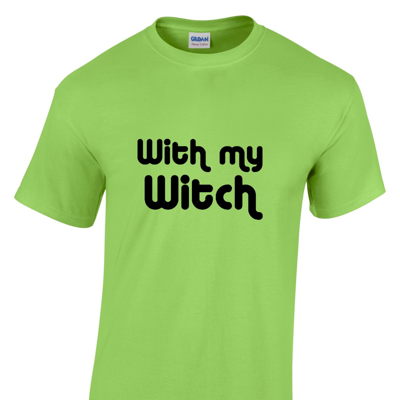 Mens Halloween Tshirt - With My Witch Party Night Trick Or Treat Costume T Shirt
