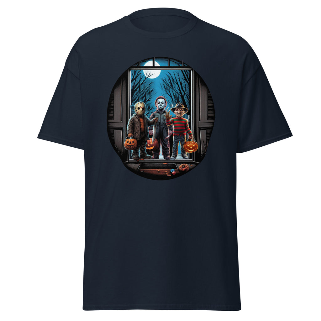Freddy, Jason, Michael Trick-or-Treating T-Shirt Horror Icons on Halloween Night