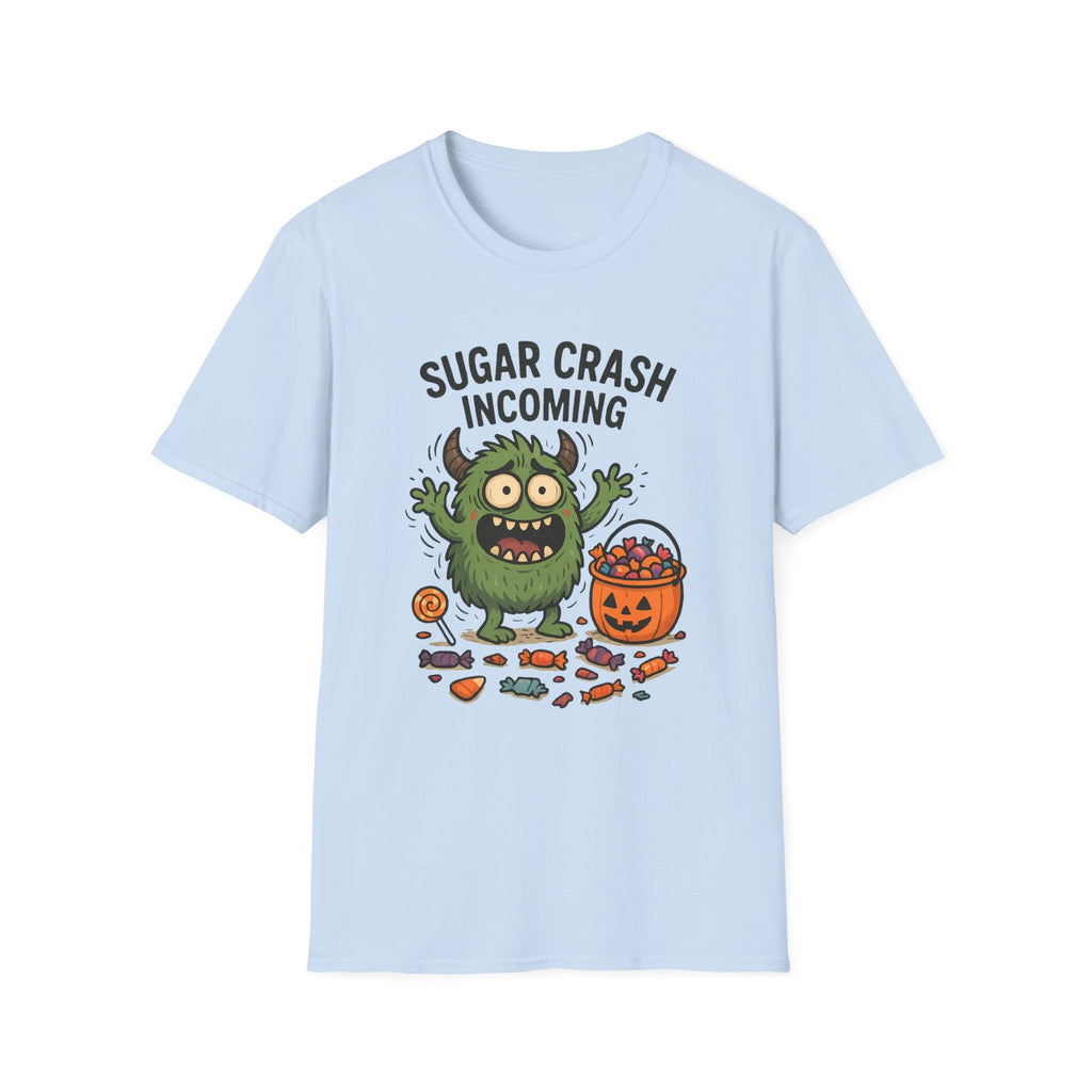 Unisex Softstyle T-Shirt – Funny Halloween Tee, Monster , Trick or Treat Candy