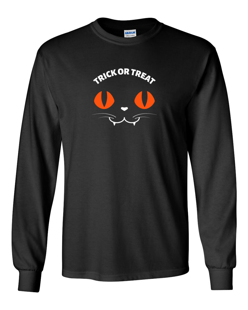 Long Sleeve Trick Or Treat T Shirt Halloween Shirt Cat Tee Costume Cat Lover