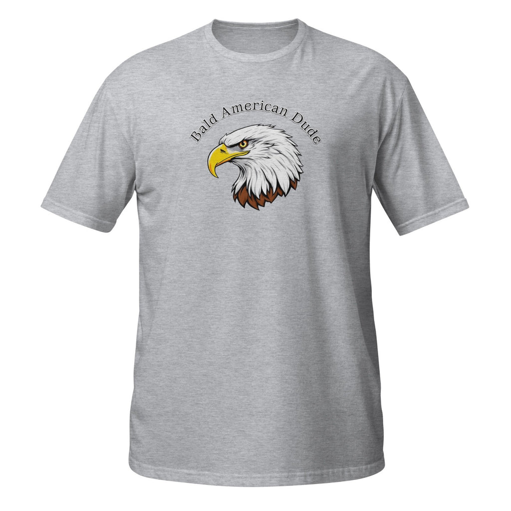 Bald American Dude Short-Sleeve Unisex T-Shirt Patriotic Eagle USA America Hair