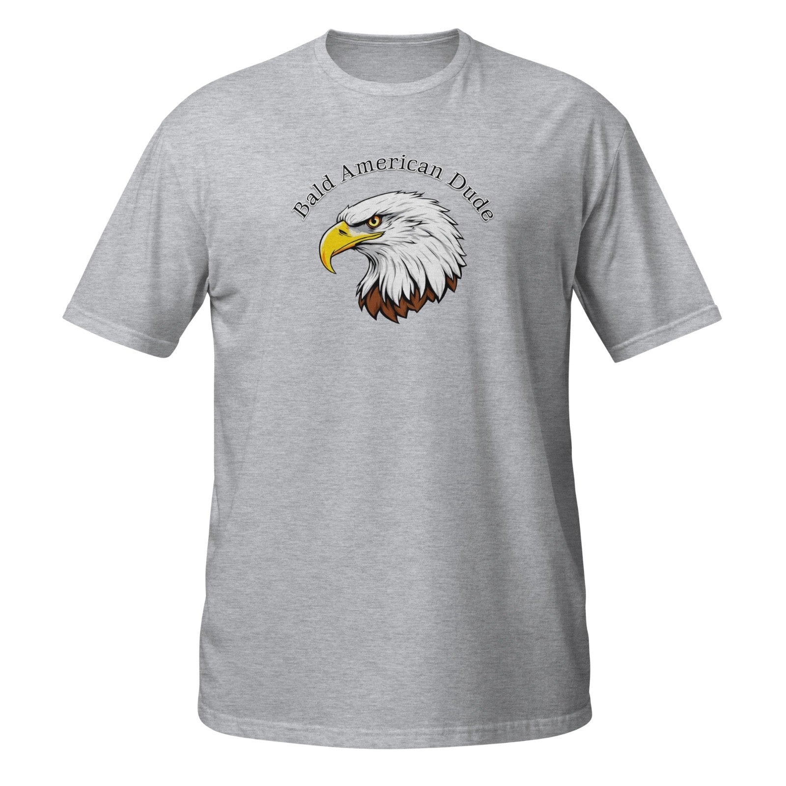 Bald American Dude Short-Sleeve Unisex T-Shirt Patriotic Eagle USA America Hair