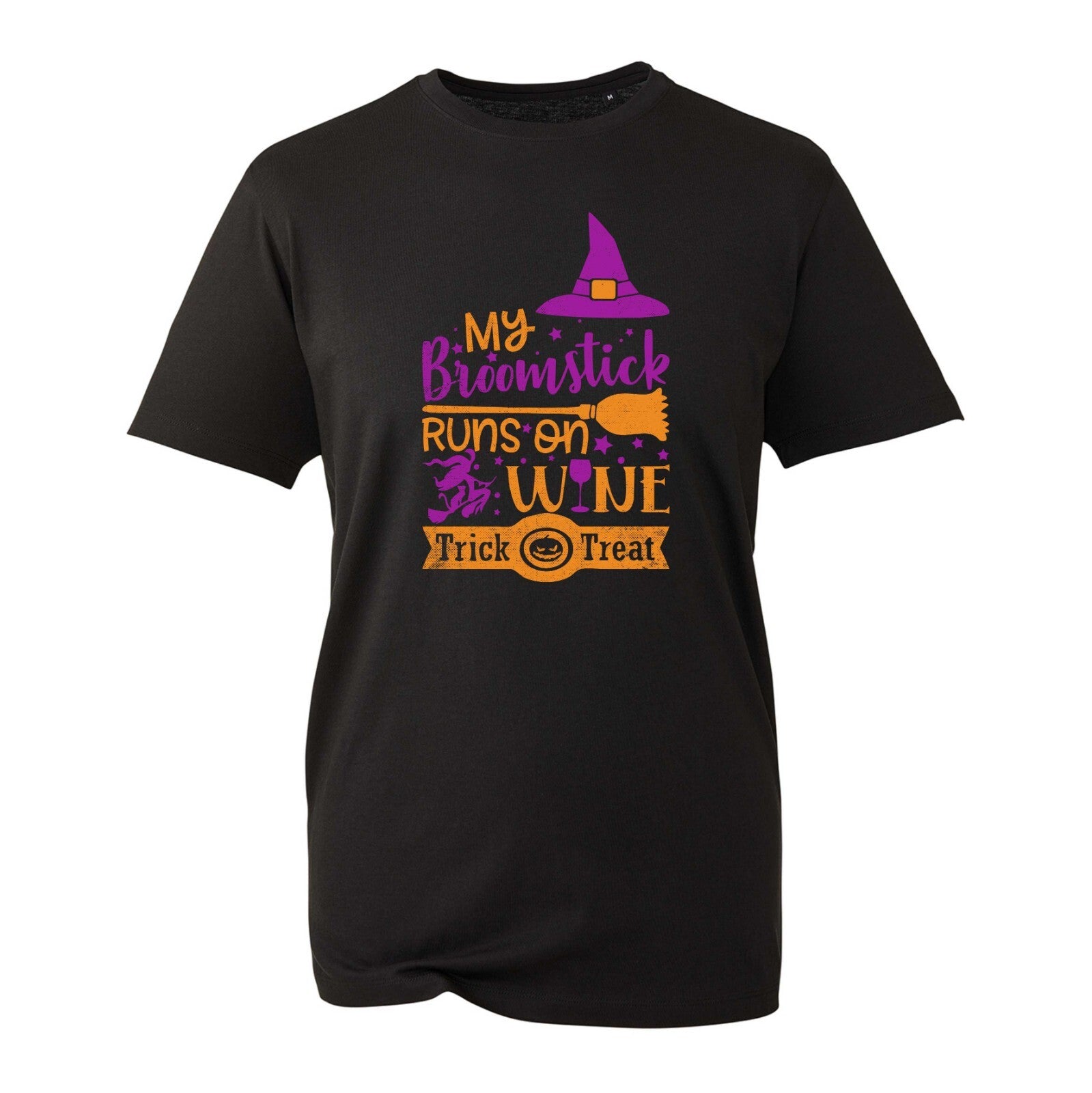 My Broomstick Runs On Wine Halloween T-Shirt, Trick Or Treat Witch Unisex Top