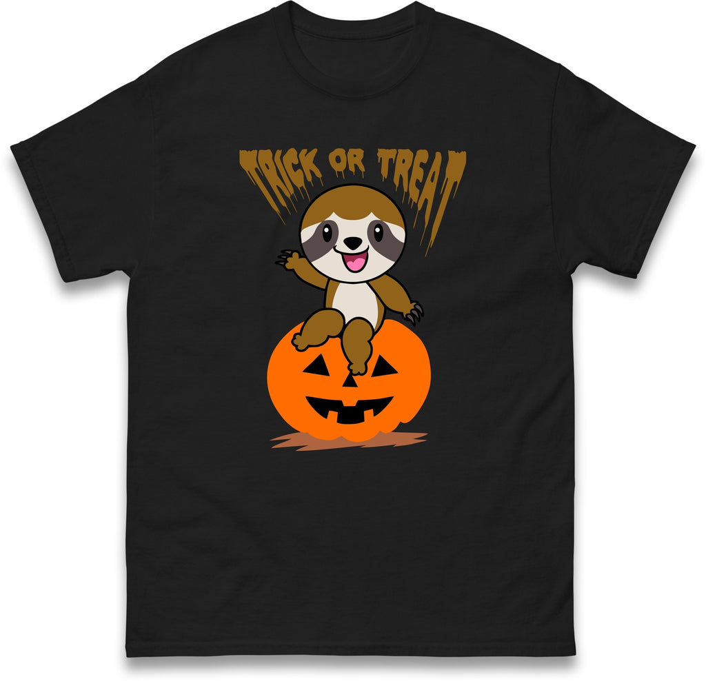 Halloween Trick or Treat Funny Cartoon With Pumpkin T Shirt,Halloween Funny Meme