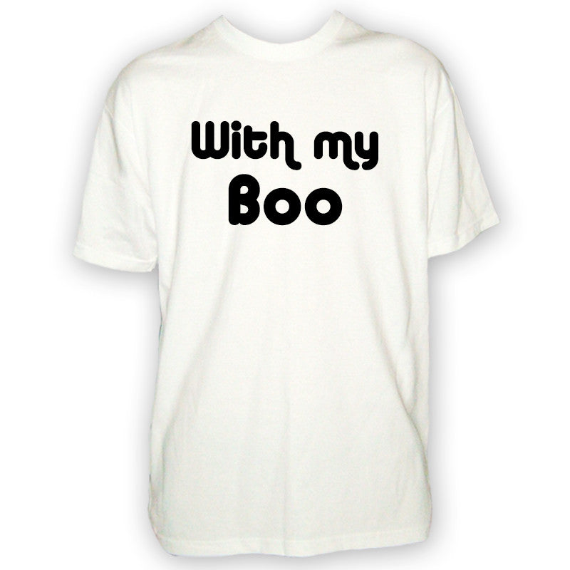 Mens Halloween Tshirt - With My Boo Party Night Trick Or Treat Costume T Shirt