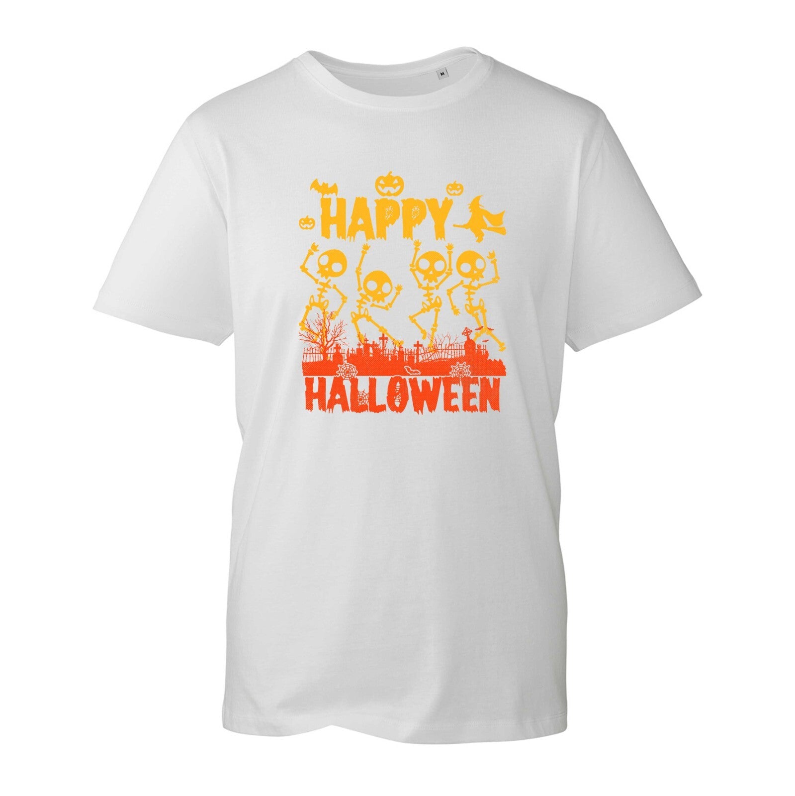 Skeleton Happy Halloween T-Shirt, Trick Or Treat Pumpkin Halloween Unisex Top