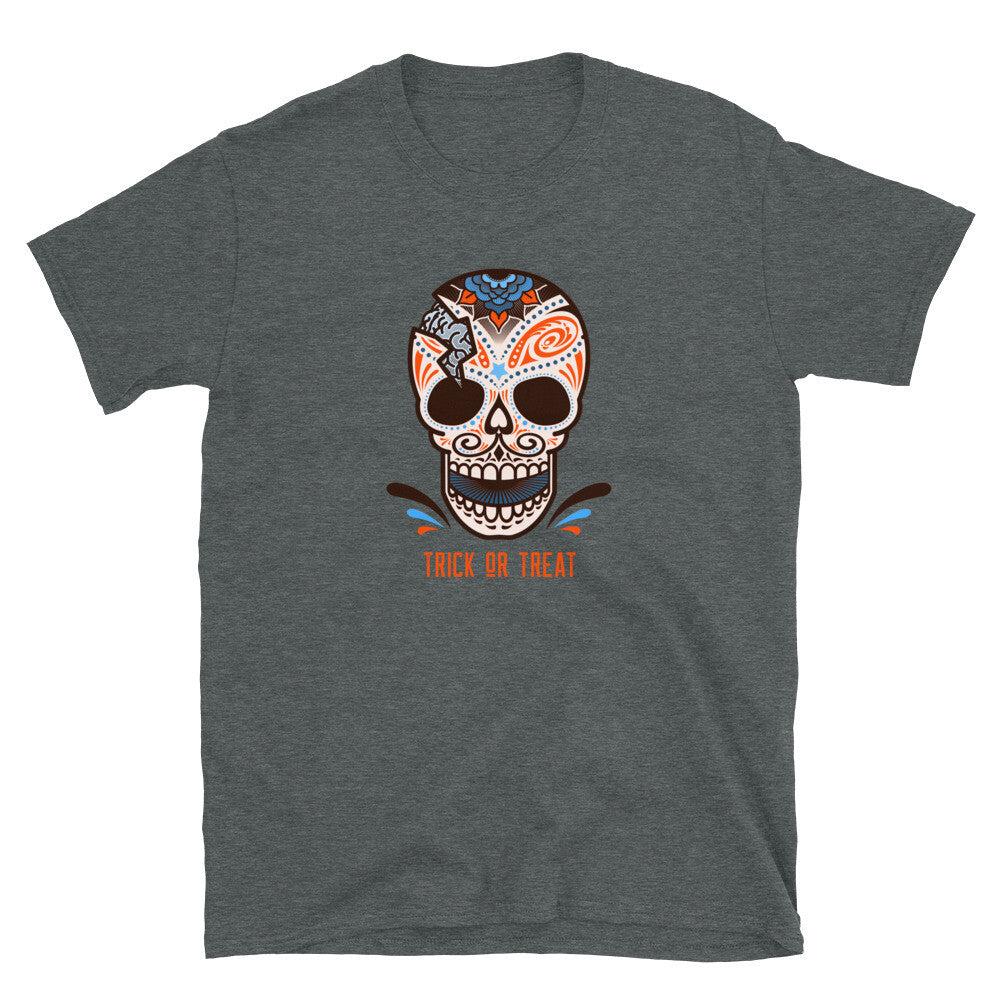 Trick Or Treat Halloween Skull Funny Short-Sleeve Unisex T-Shirt