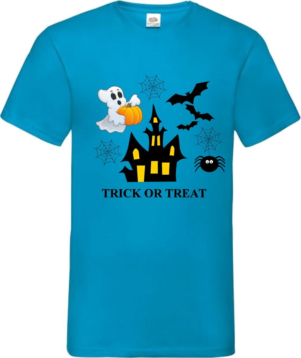 Happy Halloween Trick Or Treat Bat Ghost Spider T Shirt Various Colours + Sizes