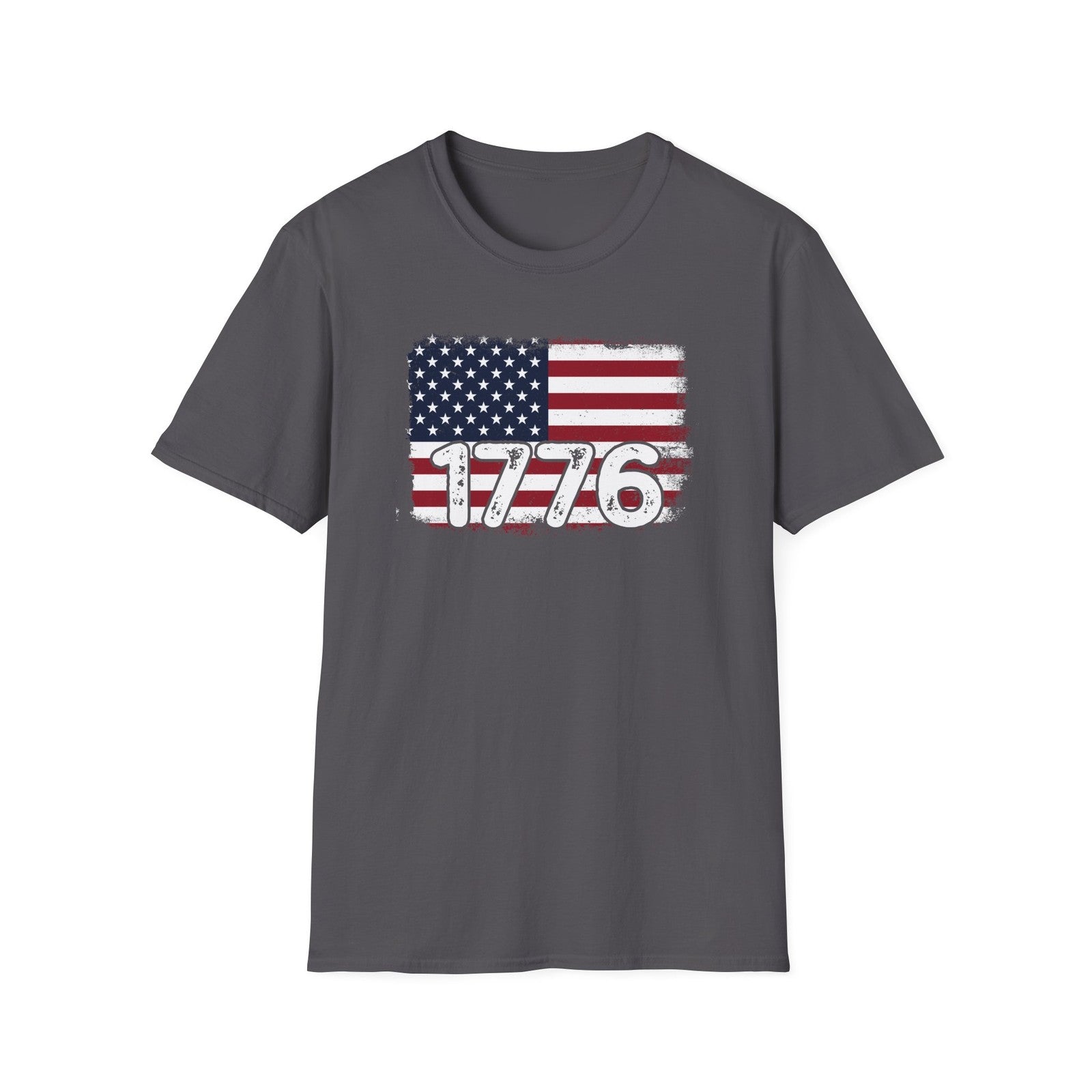 1776 USA Flag T-shirt Distressed America Independence Day Patriotic Unisex S-3XL
