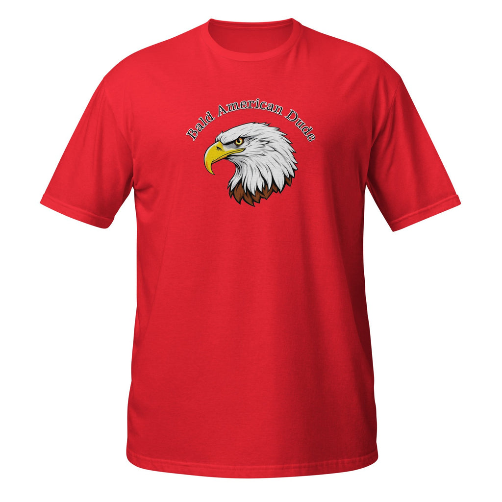 Bald American Dude Short-Sleeve Unisex T-Shirt Patriotic Eagle USA America Hair