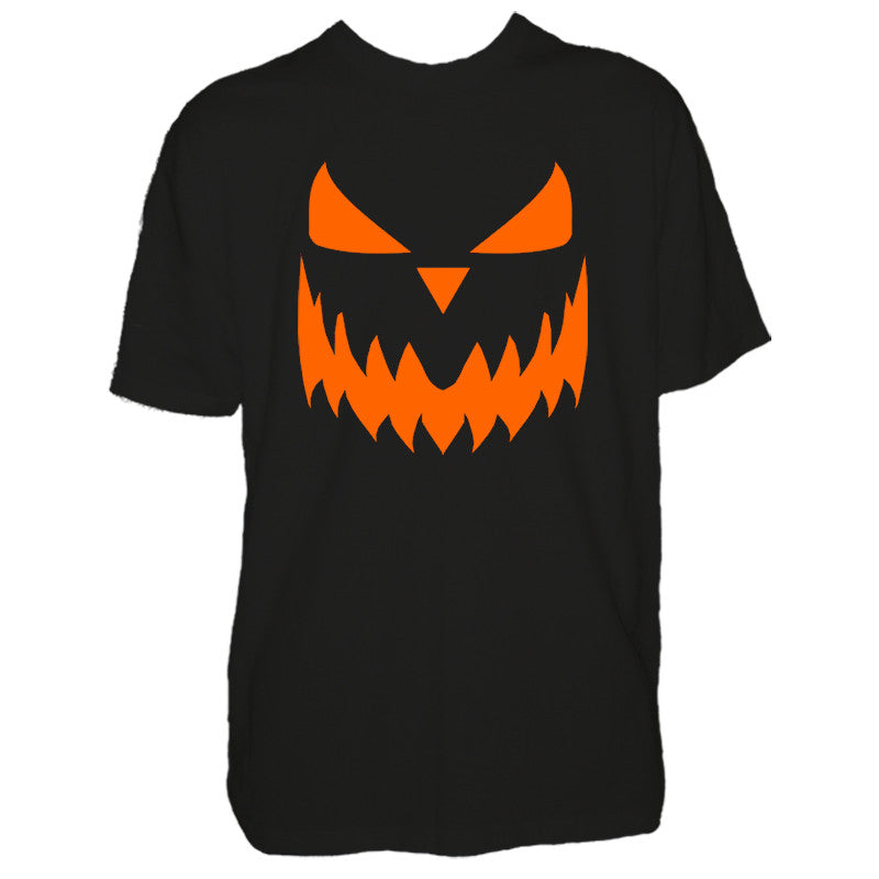 Mens Halloween Pumpkin Face Tshirt - New Scary Trick Or Treat Costume Shirt
