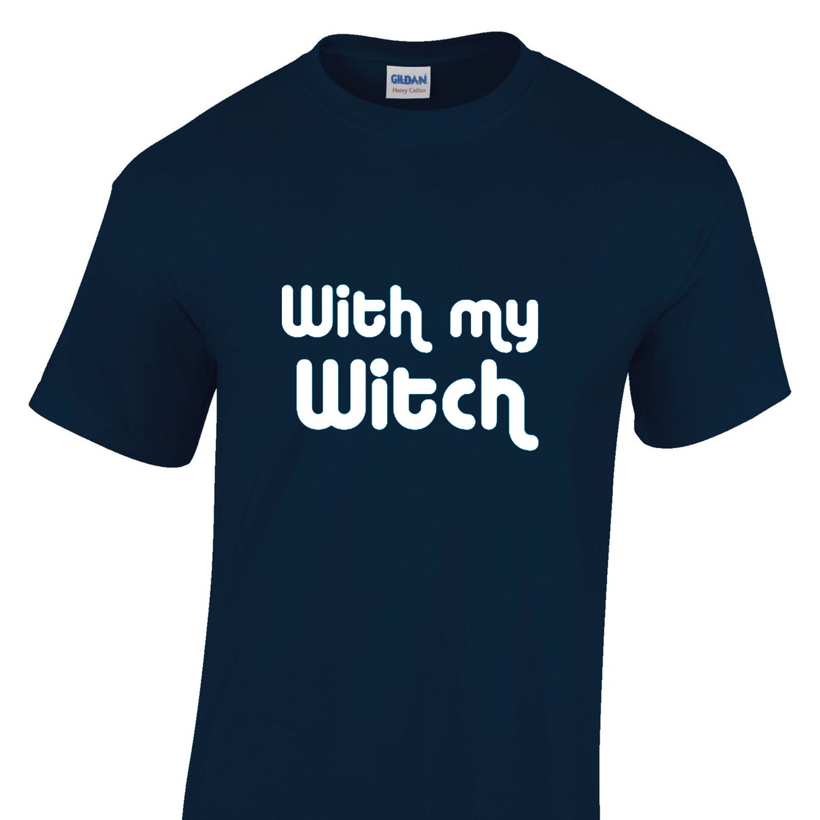 Mens Halloween Tshirt - With My Witch Party Night Trick Or Treat Costume T Shirt