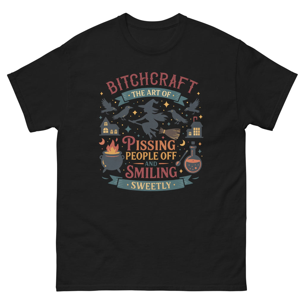 Bitchcraft Funny Sarcastic Halloween Parent Trick or Treat T-Shirt Tee
