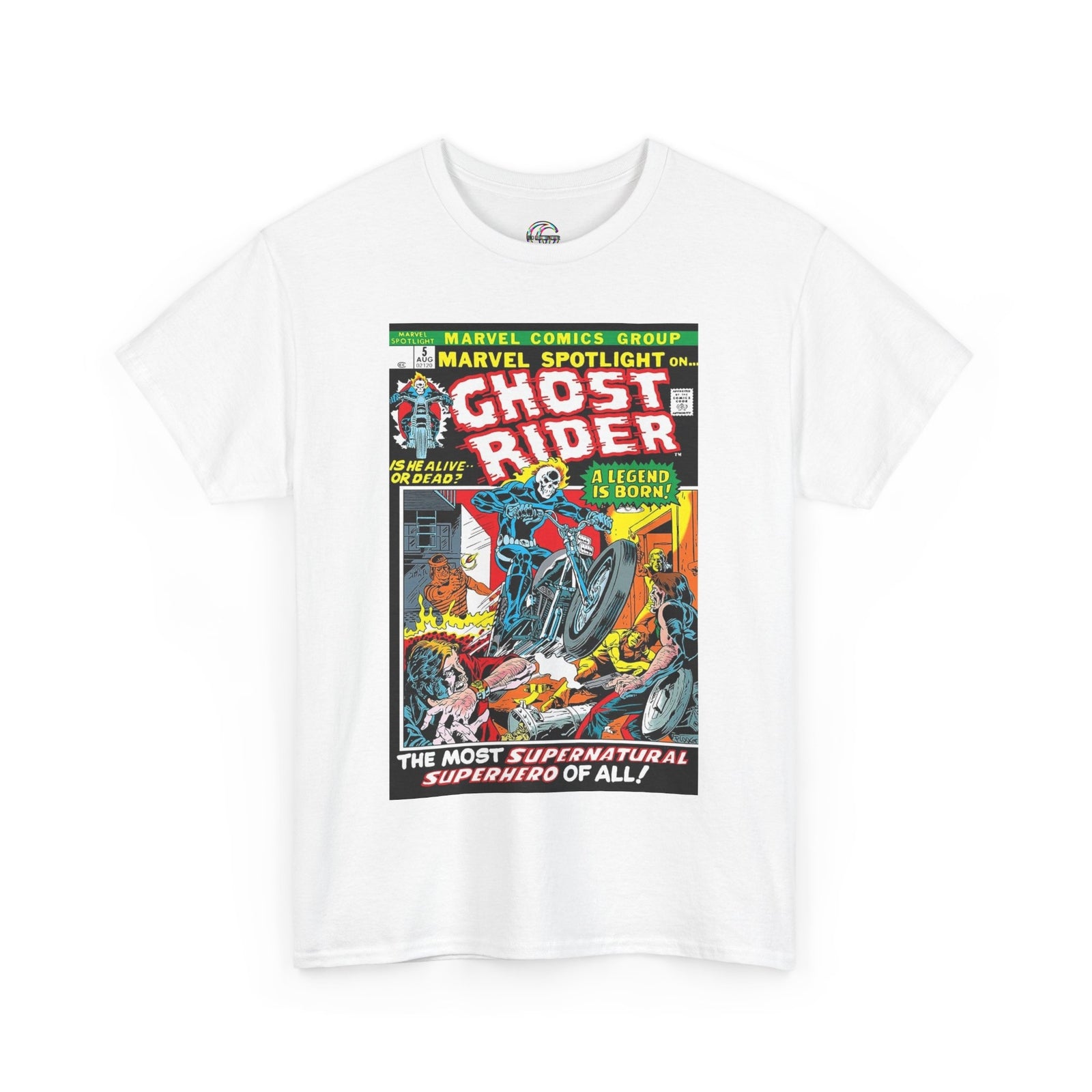 Marvel Spotlight Ghost Rider Comic Book T-Shirt, Ghost Rider Superhero Shirt