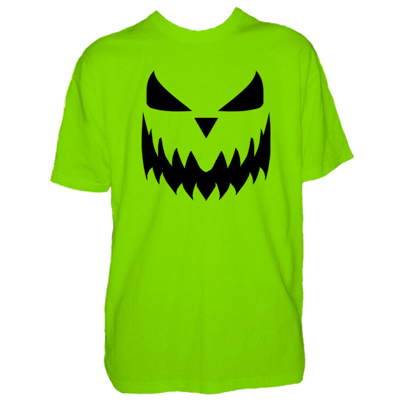 Mens Halloween Pumpkin Face Tshirt - New Scary Trick Or Treat Costume Shirt