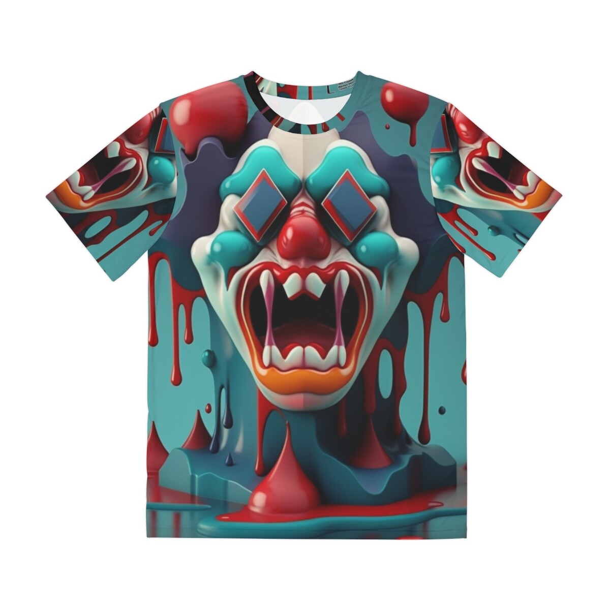 All Over Print T Shirt Halloween Insane Clown Scary Horror Metal Band Creepy AOP