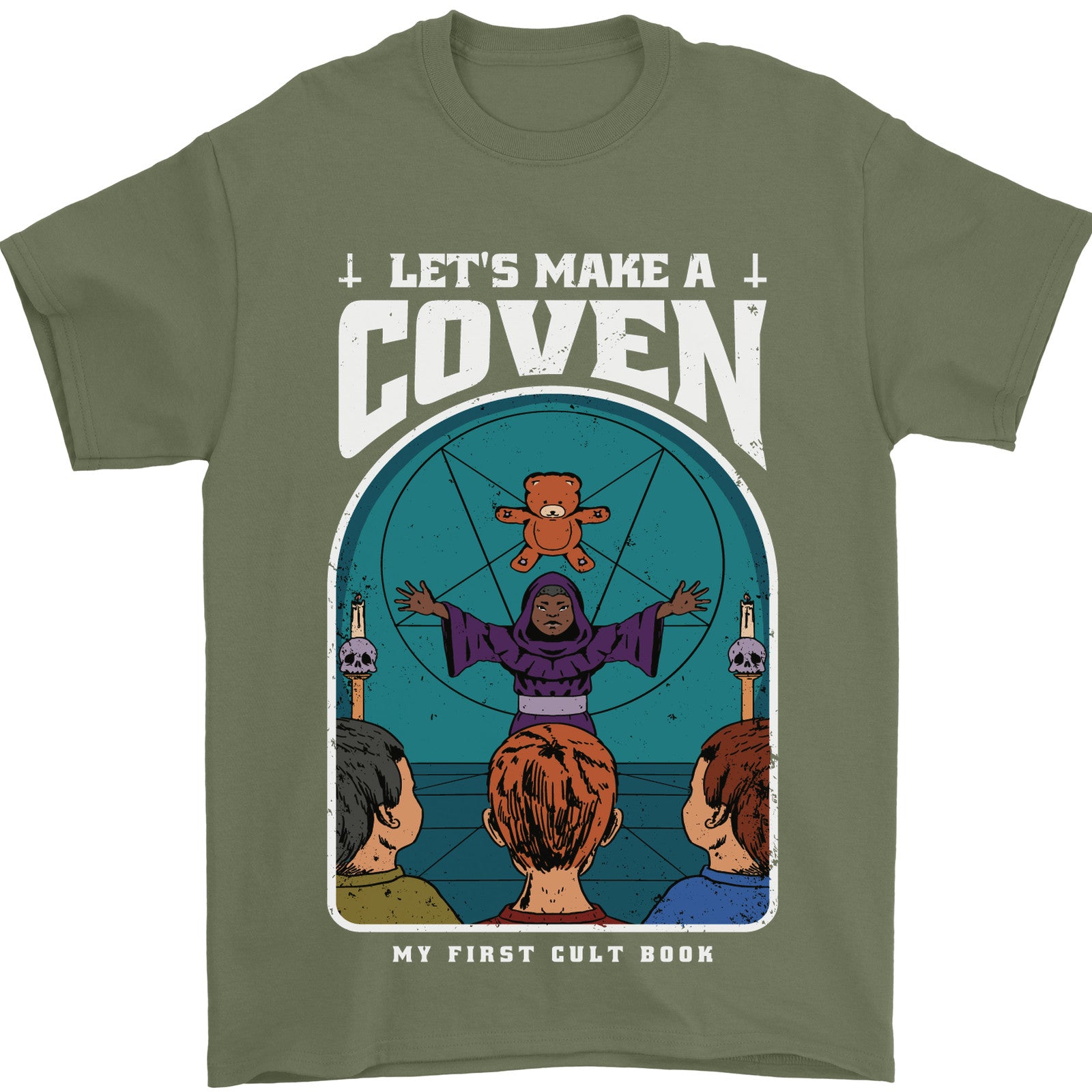Lets Make a Coven Halloween Satanic Horror Mens T-Shirt 100% Cotton