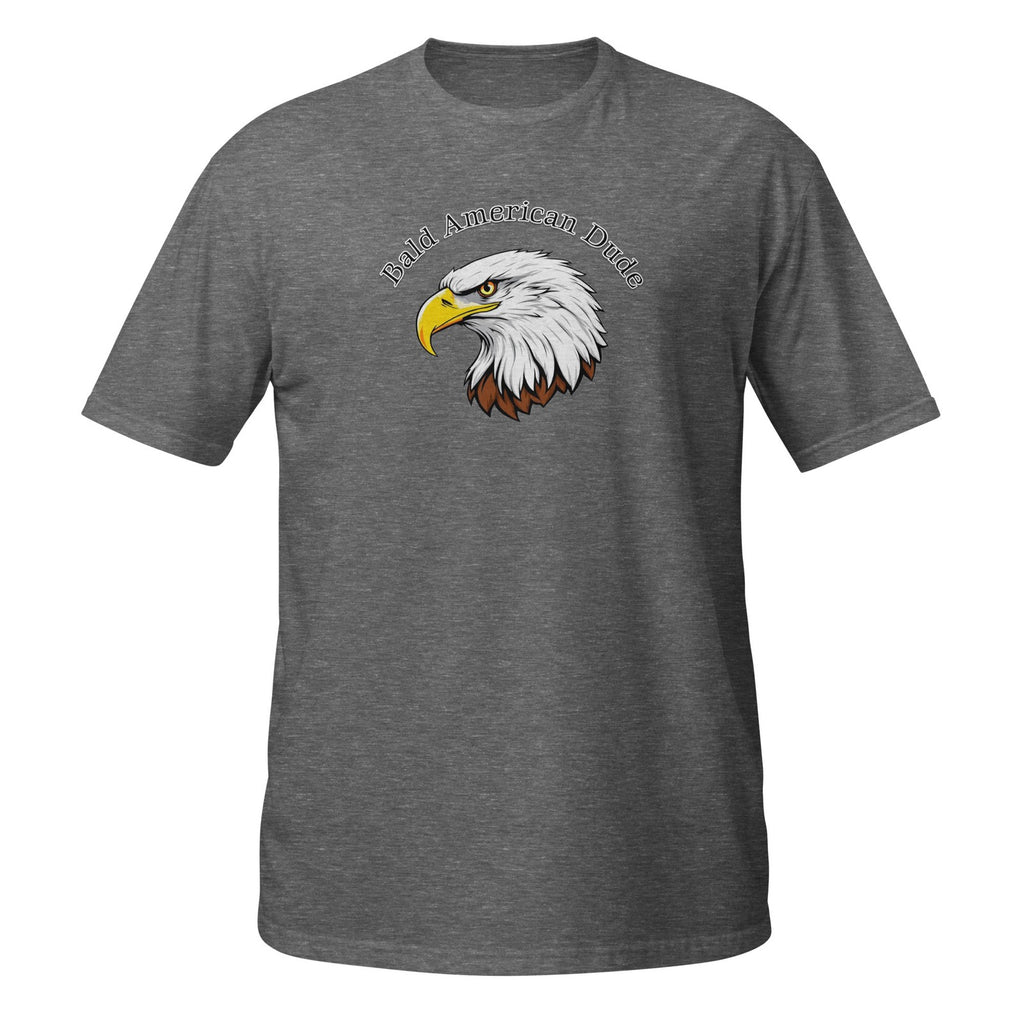 Bald American Dude Short-Sleeve Unisex T-Shirt Patriotic Eagle USA America Hair