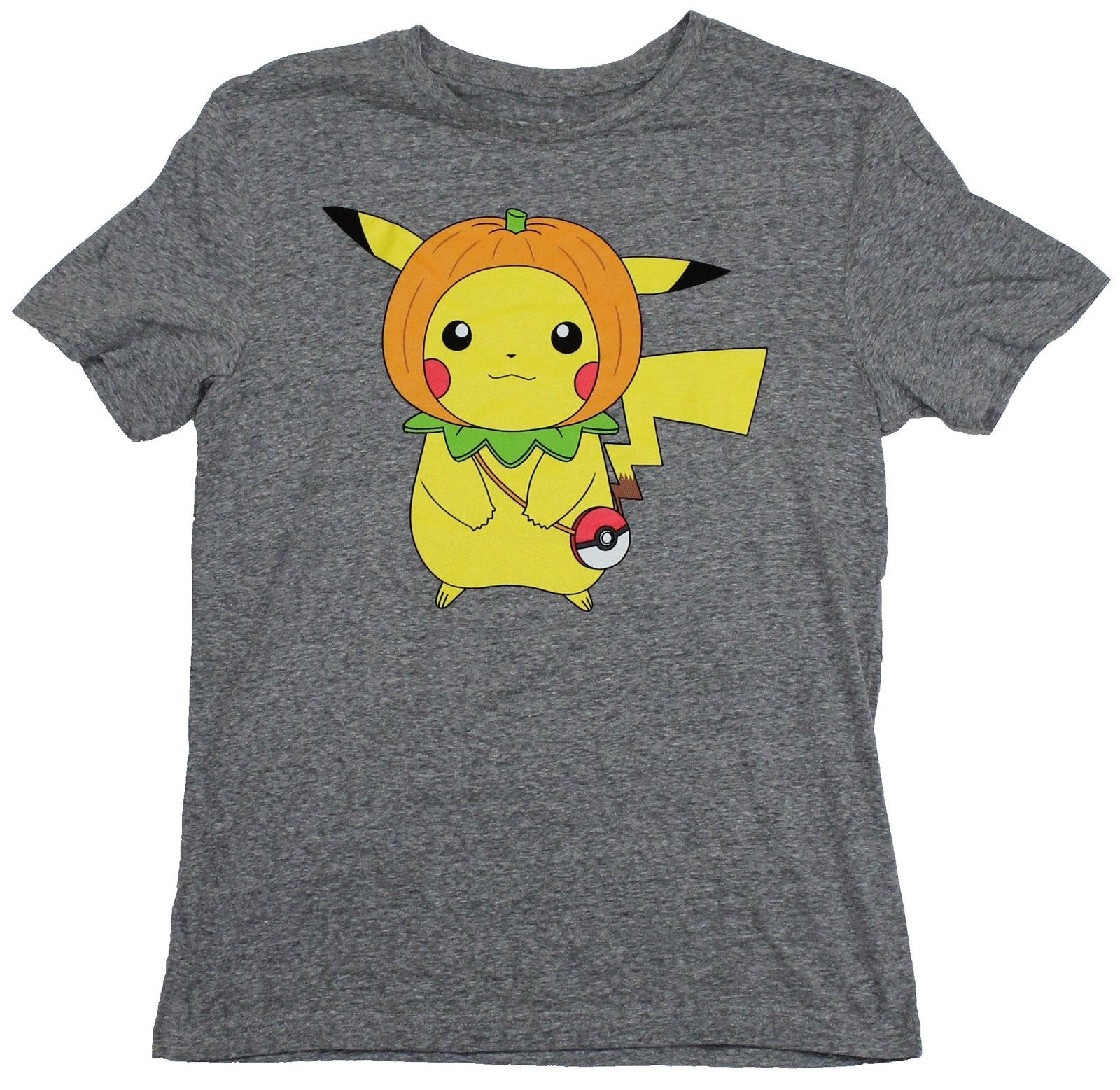 Pokemon Adult New T-Shirt - Pickachu Pumpkin Halloween Trick or Treat