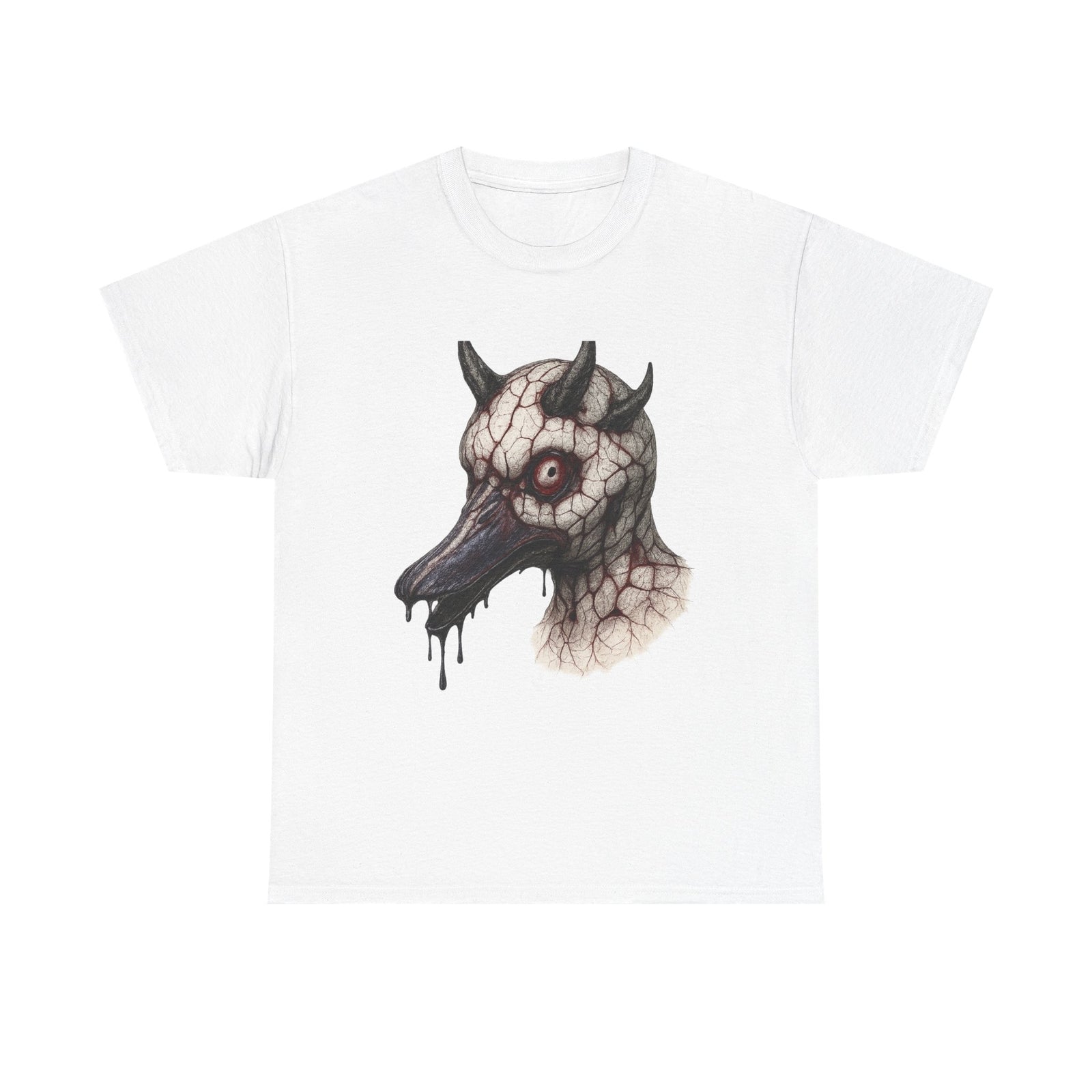 Unisex Adult T Shirt Porcelain Demon Duck Horror Art Scary