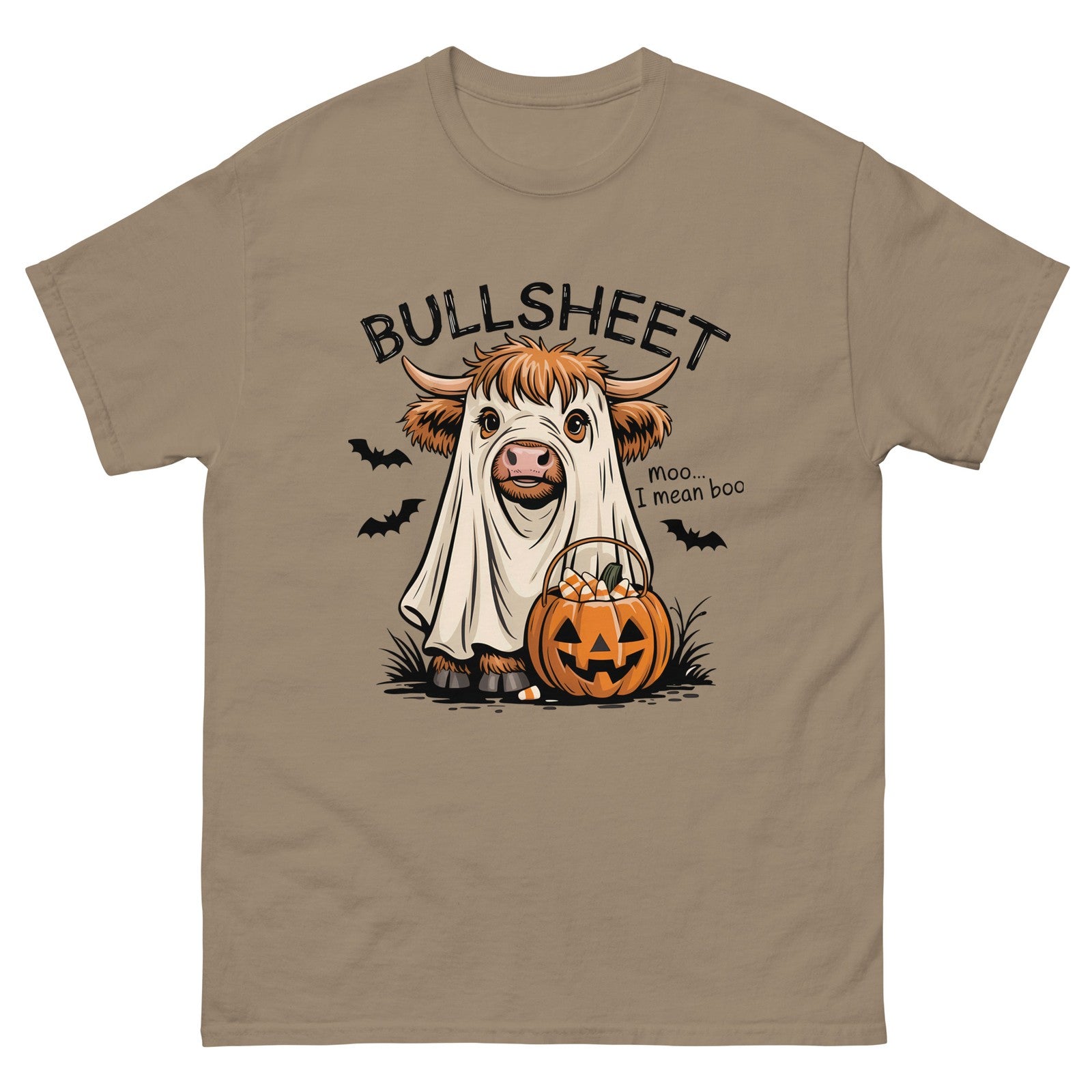 Bullsheet Funny Mens Halloween Trick Or Treat Sarcastic T-Shirt 100% Cotton Tee