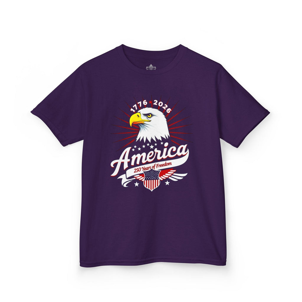 America Eagle Kids Tee, Patriotic Youth Shirt with Bald Eagle