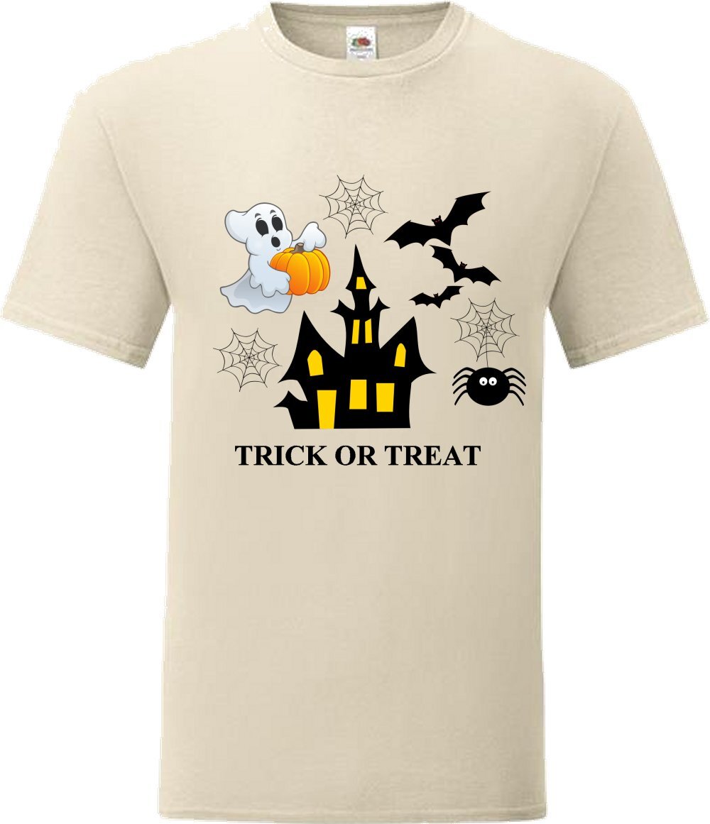 Happy Halloween Trick Or Treat Bat Ghost Spider T Shirt Various Colours + Sizes