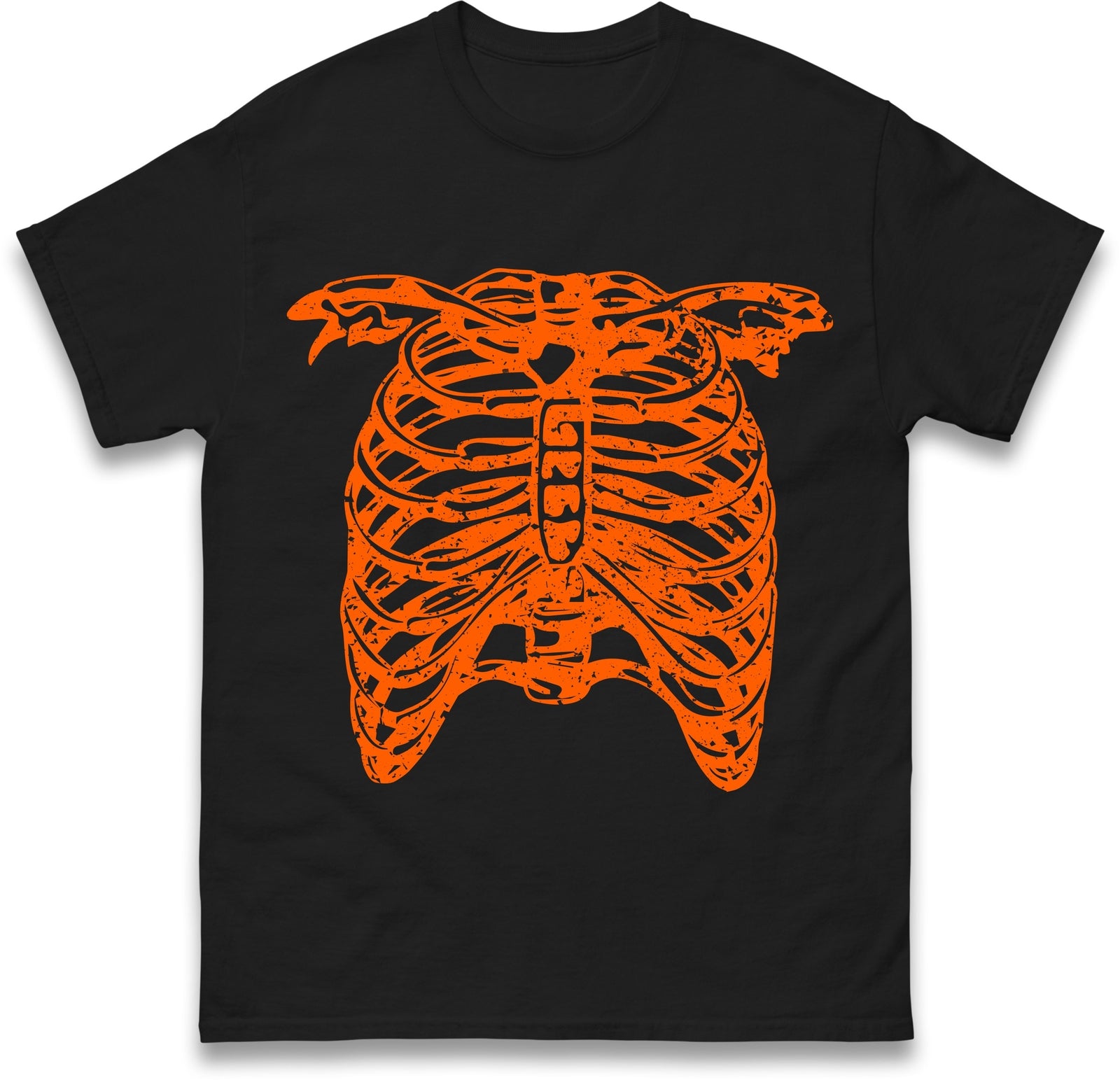 Halloween Skeleton Rib Cage T Shirt,Funny range Ribcage Print Graphic,Spooky