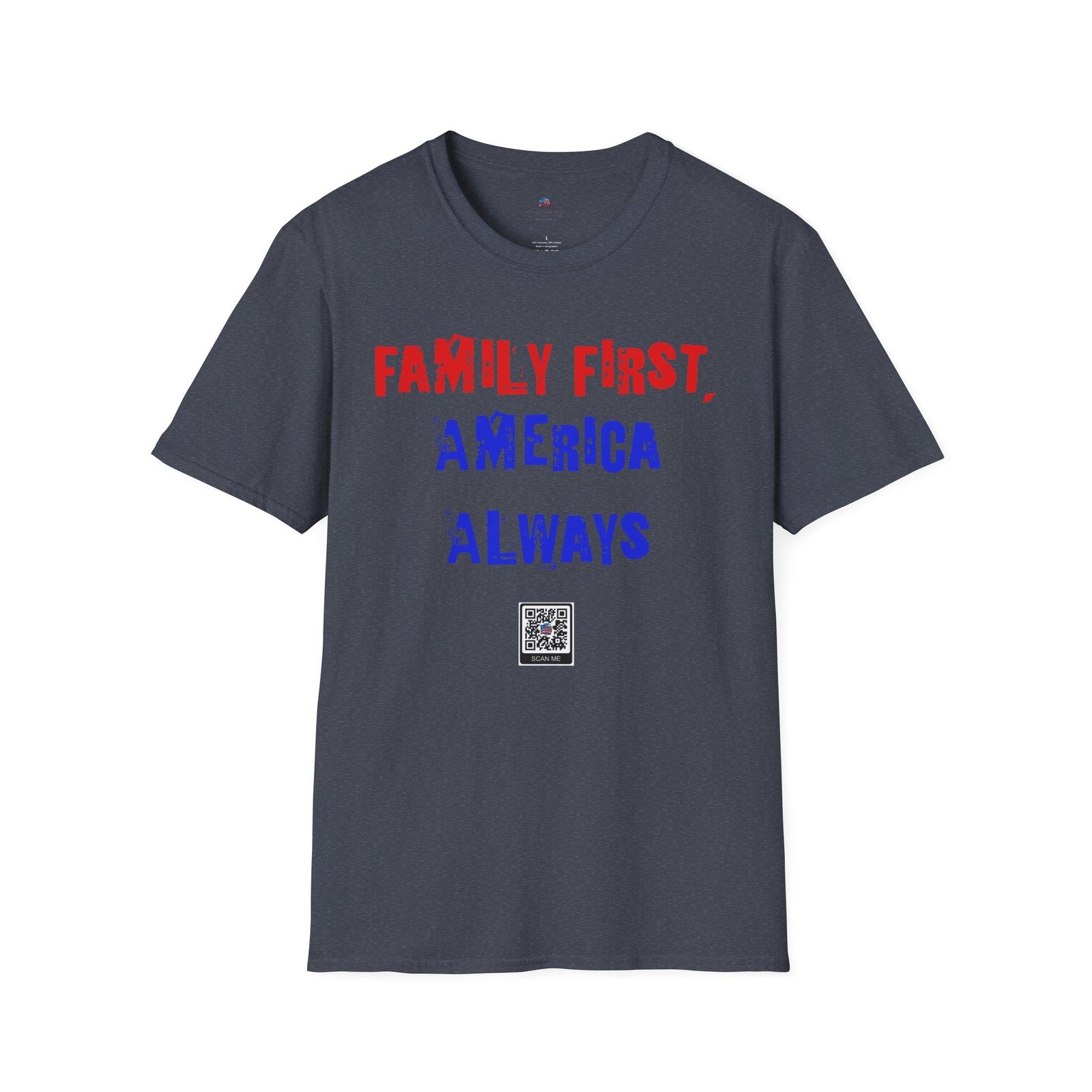 "America First, Family Always" Patriotic T-Shirt
