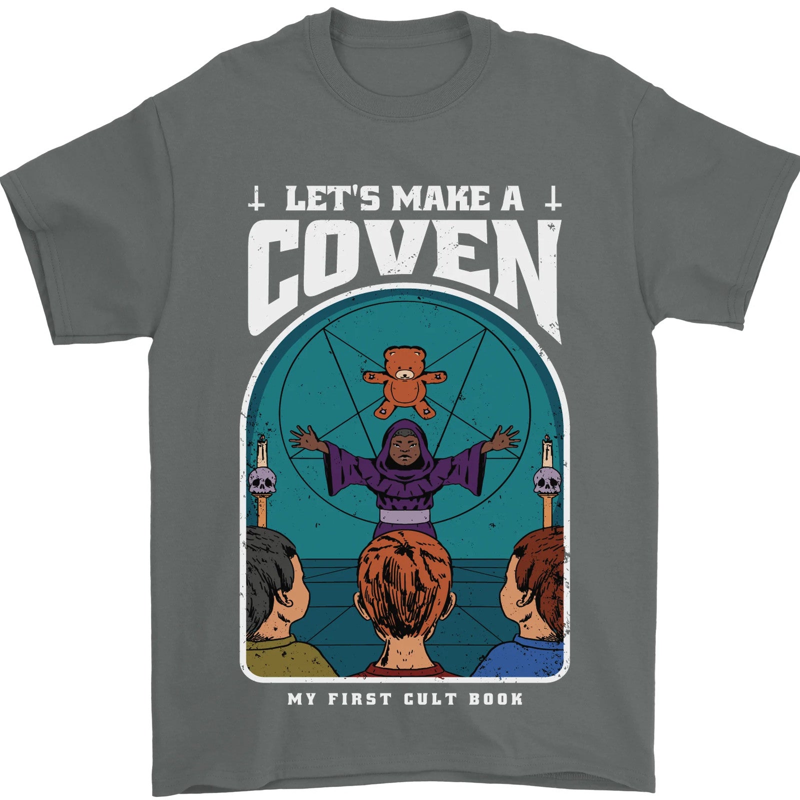 Lets Make a Coven Halloween Satanic Horror Mens T-Shirt 100% Cotton