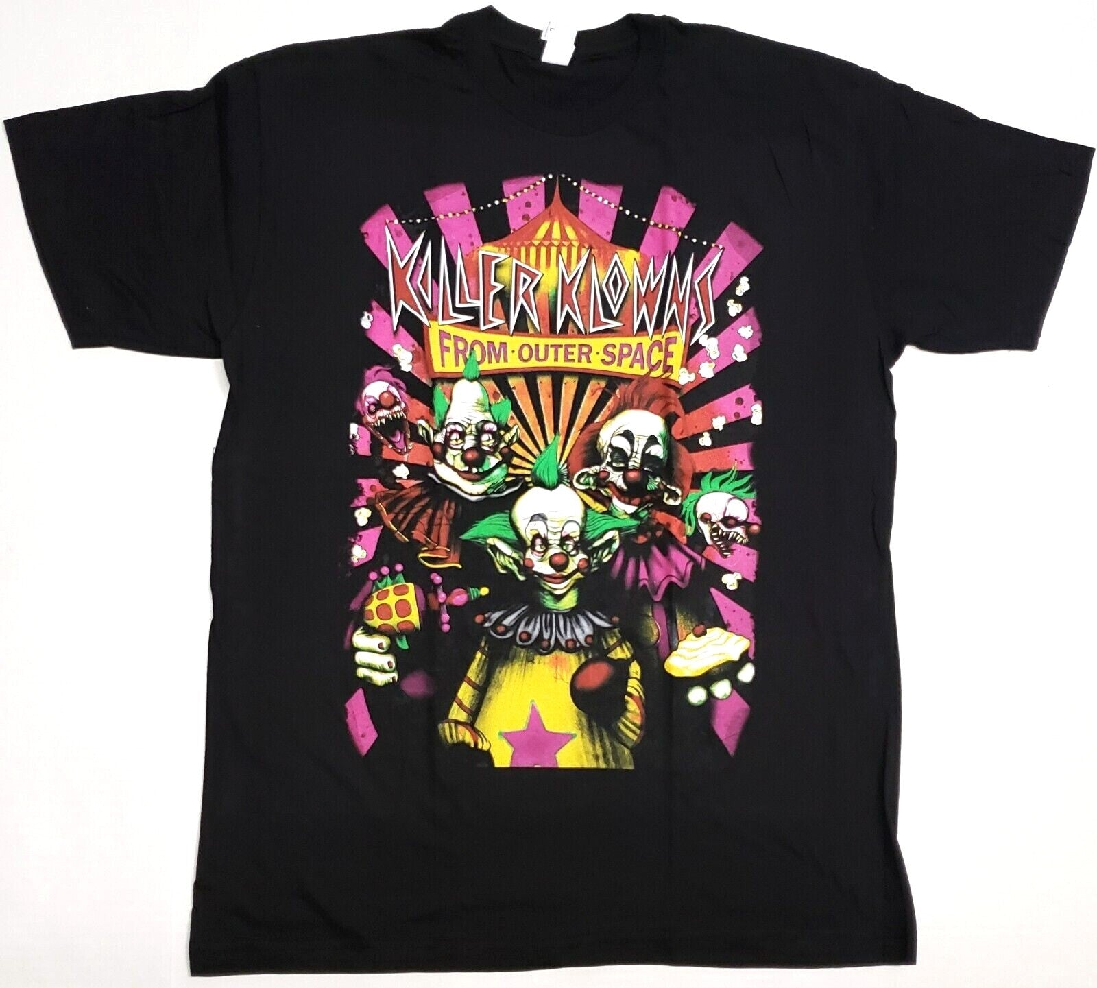 Killer Klowns From Outer Space T-shirt Scary Horror B-Movie Tee Men's Black New
